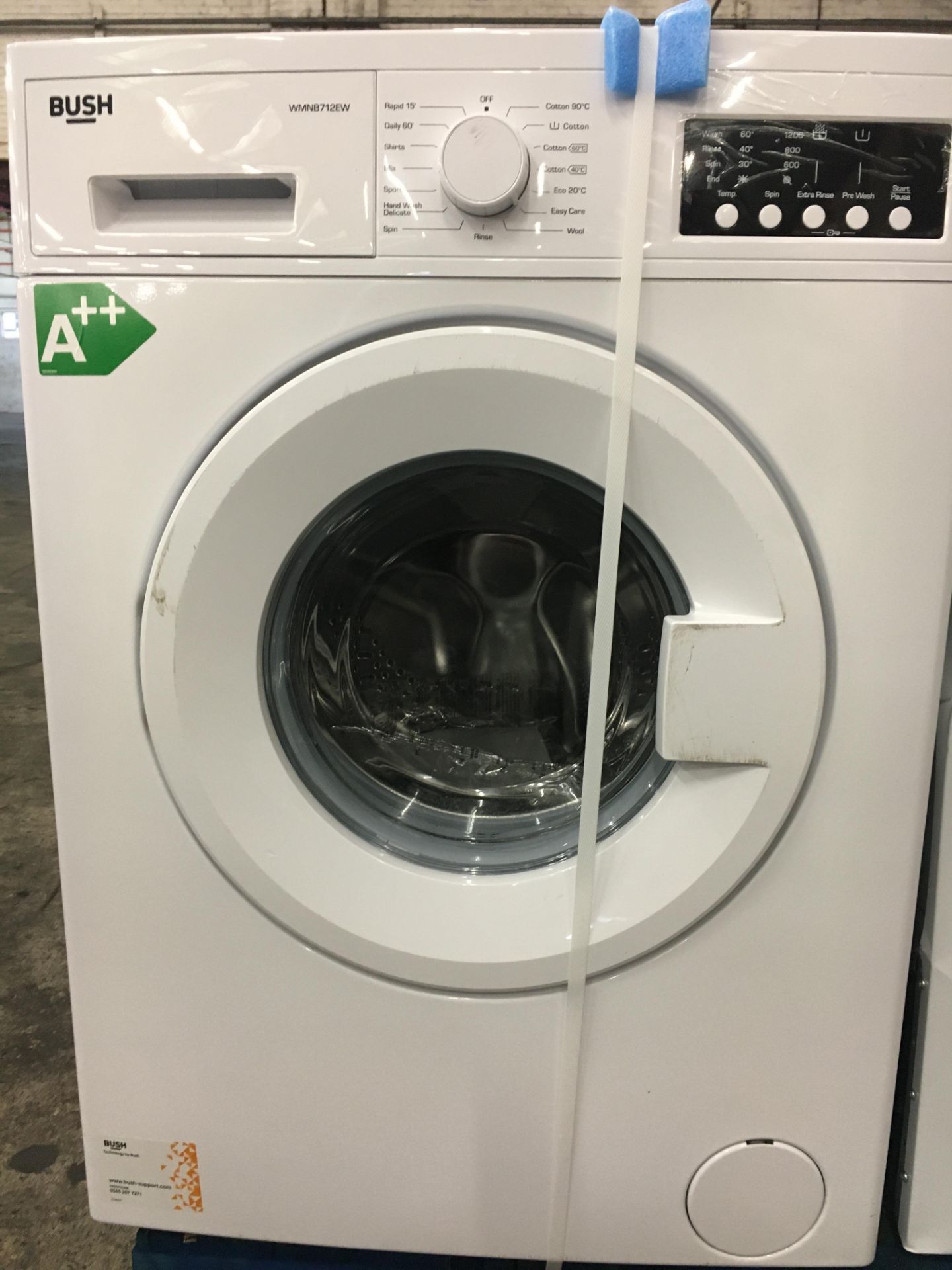 + VAT Grade A/B Bush WMNB712EW 7KG 1200 Spin Washing Machine - A++ Energy Rating - ISP £189.99 (