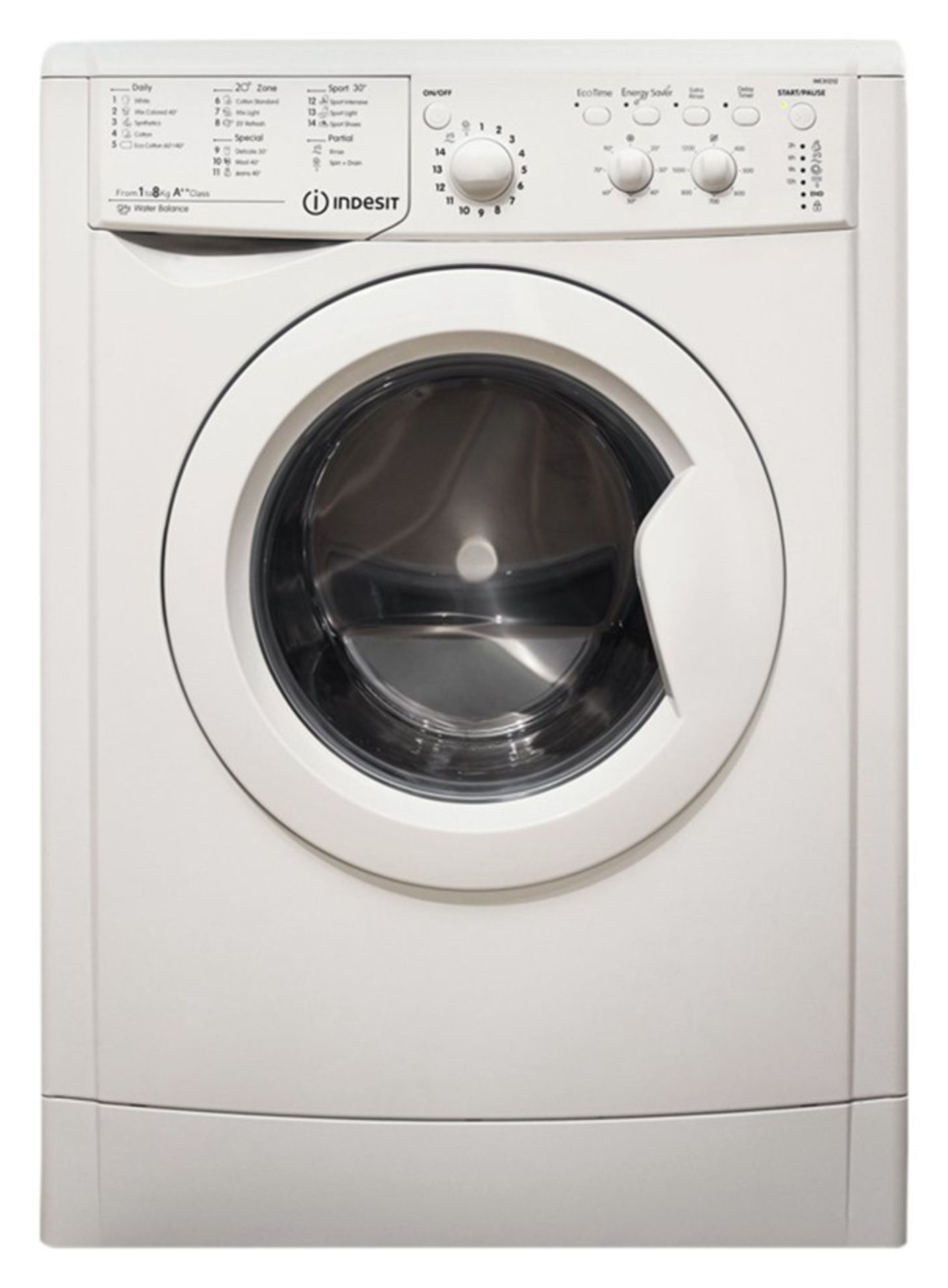 + VAT Grade A/B Indesit IWC81252 8KG Washing Machine - 20 Minute Quick Wash - 16 Programmes - A++