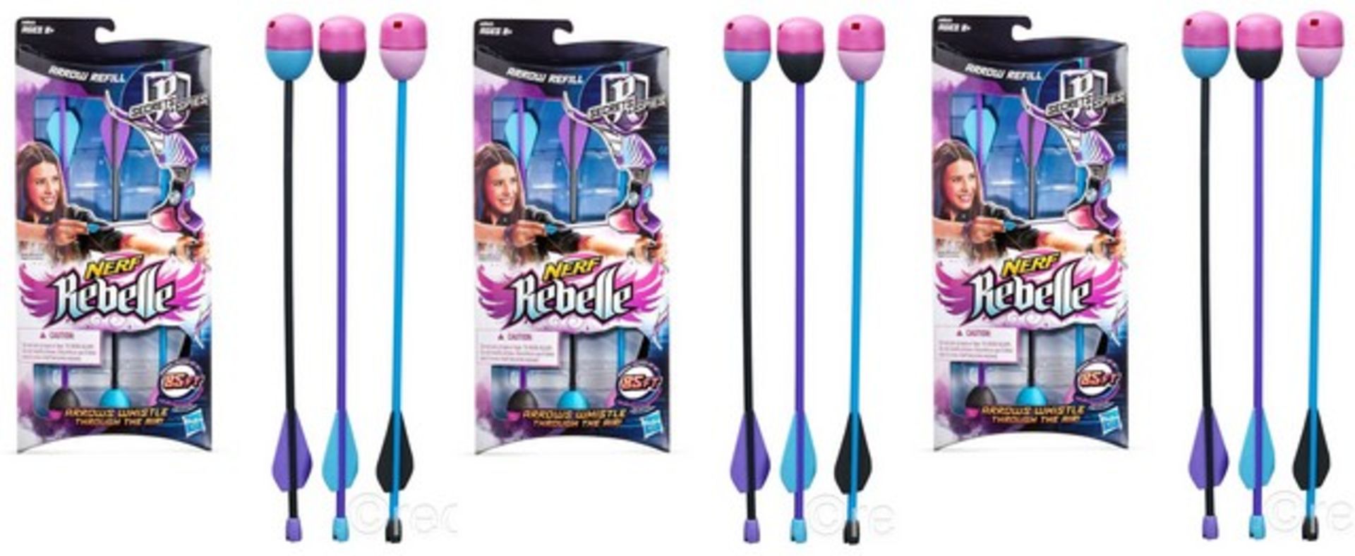 + VAT Brand New 3 x Hasbro Nerf Rebelle Secrets And Spies Arrow Refill For Agent Bow