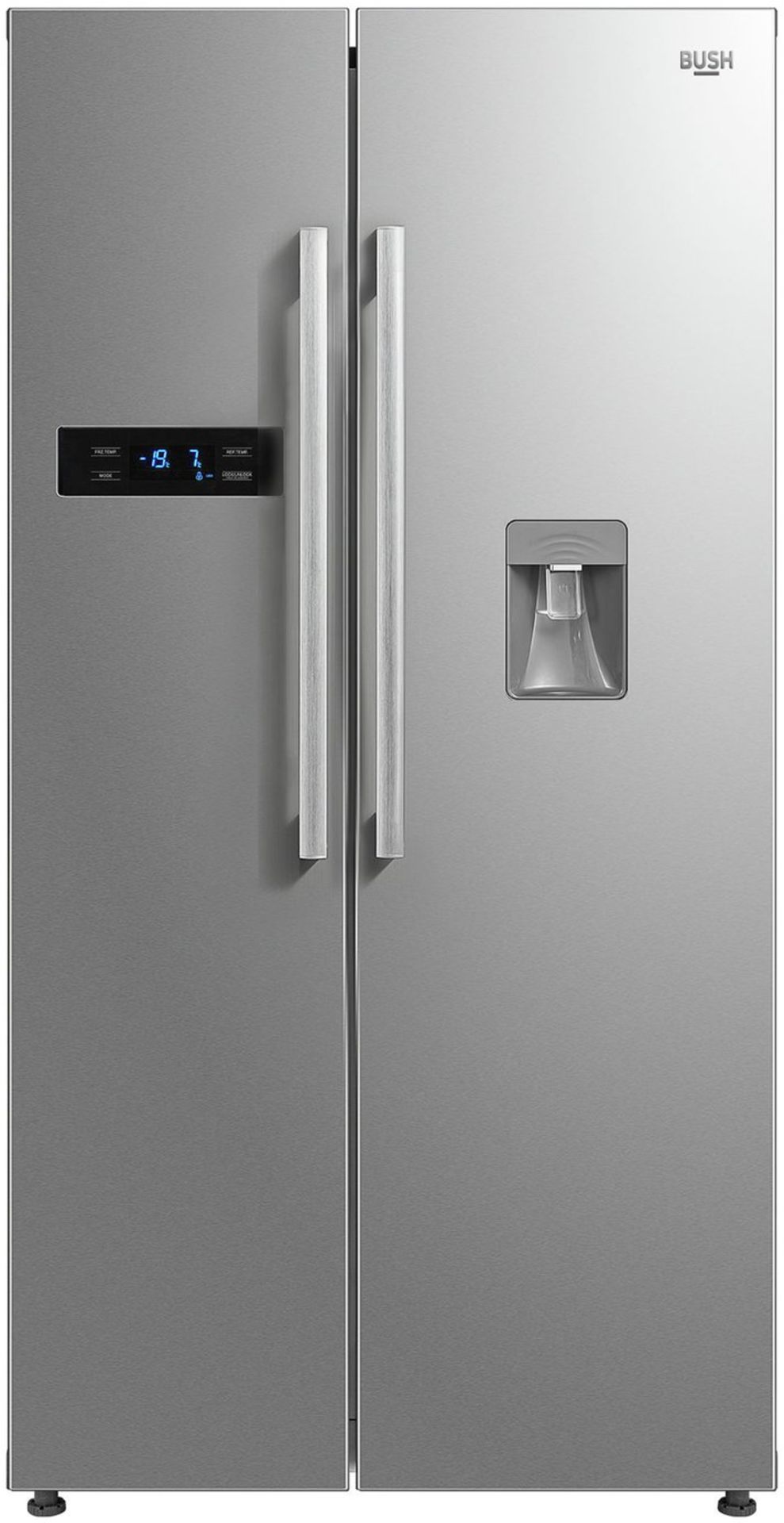 + VAT Grade A/B Bush MSBSNFWTDSS American Style Fridge Freezer - A+ Energy Rating - Fridge Capacity