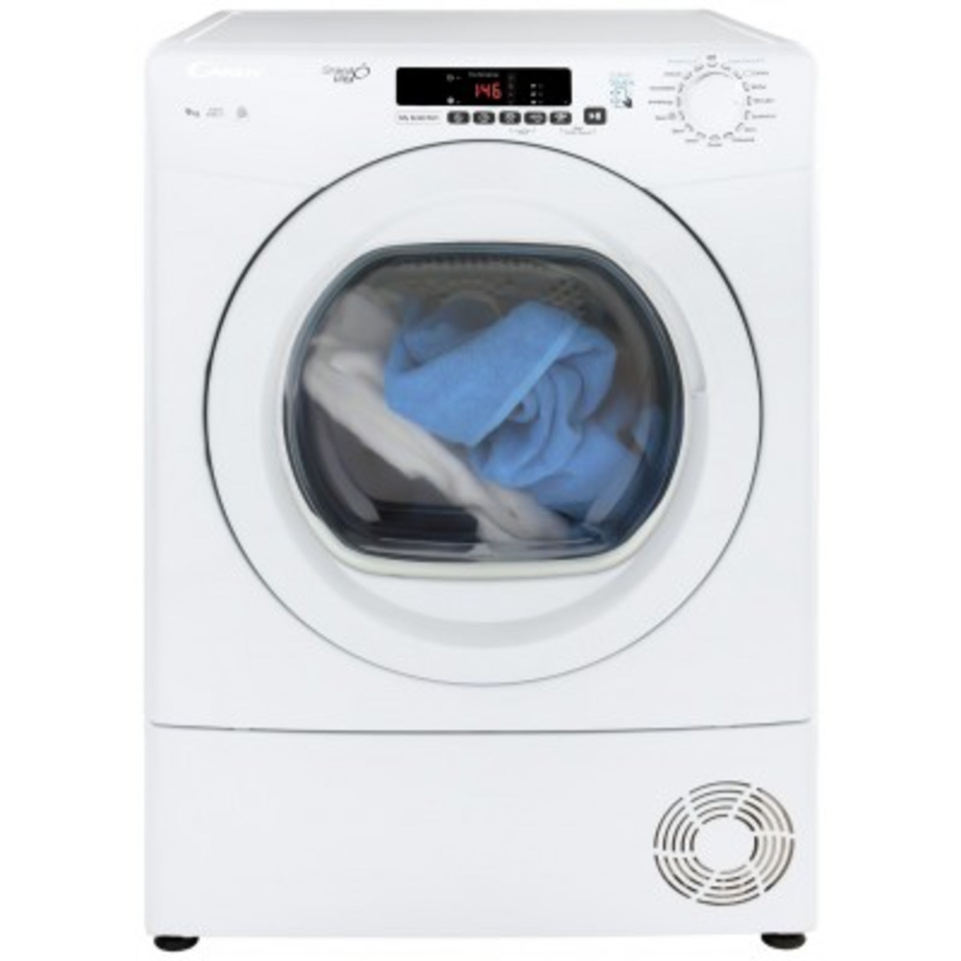 + VAT Grade A/B Candy GVS C9DG 9Kg Condenser Dryer - 14 Programmes - Sensor Dry Technology - Rapid