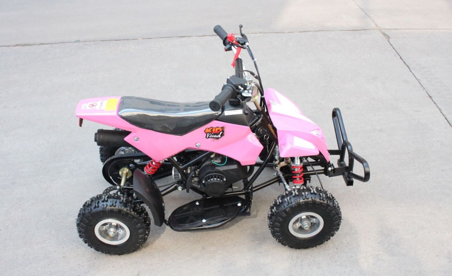 + VAT Brand New 49cc Hawk Mini Quad Bike - Colours May Vary - Full Front And Rear Suspension - Disk - Image 4 of 9