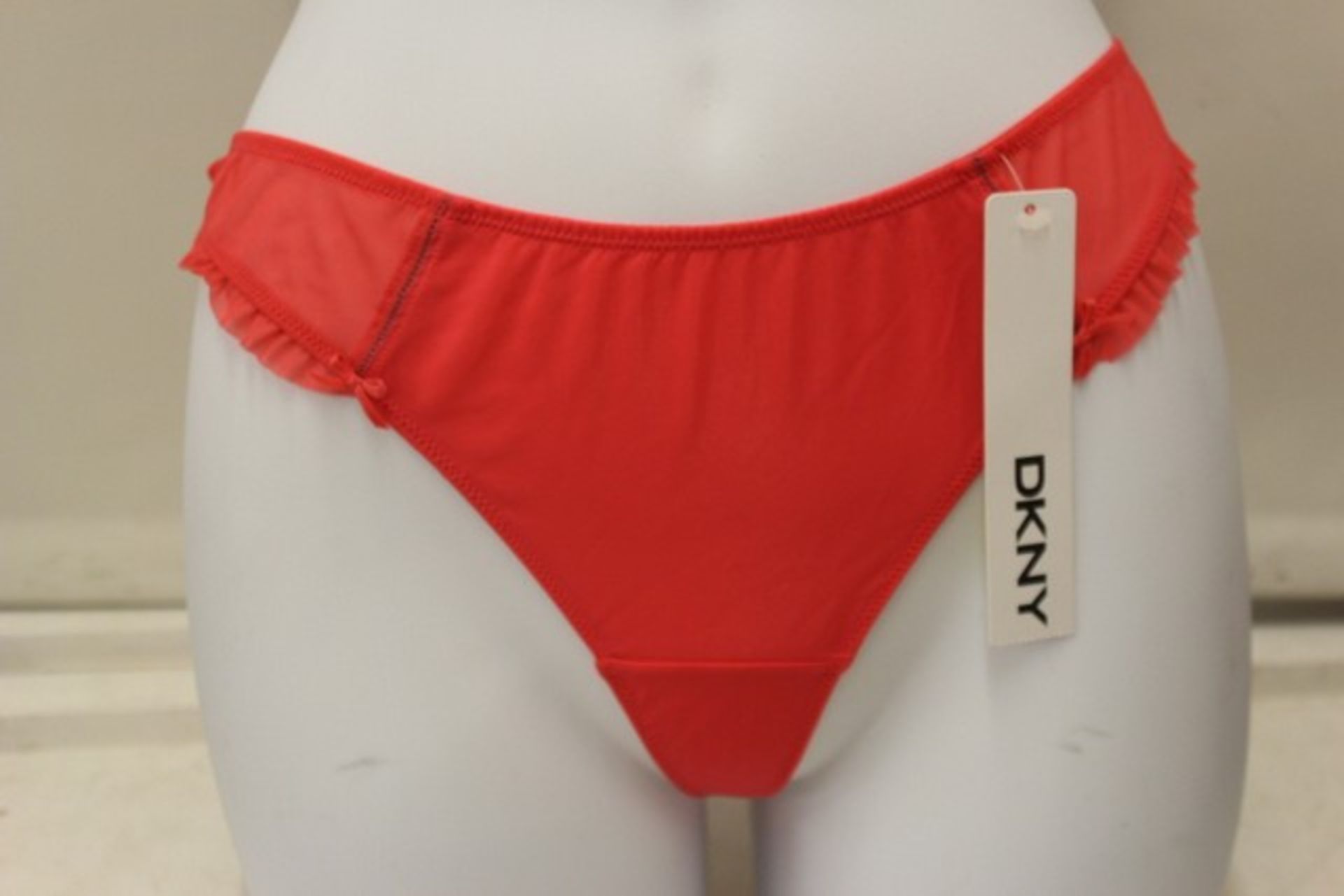 + VAT Brand New A Lot OF Two Pairs DKNY Thongs Size L ISP £10.29 (Her Room)