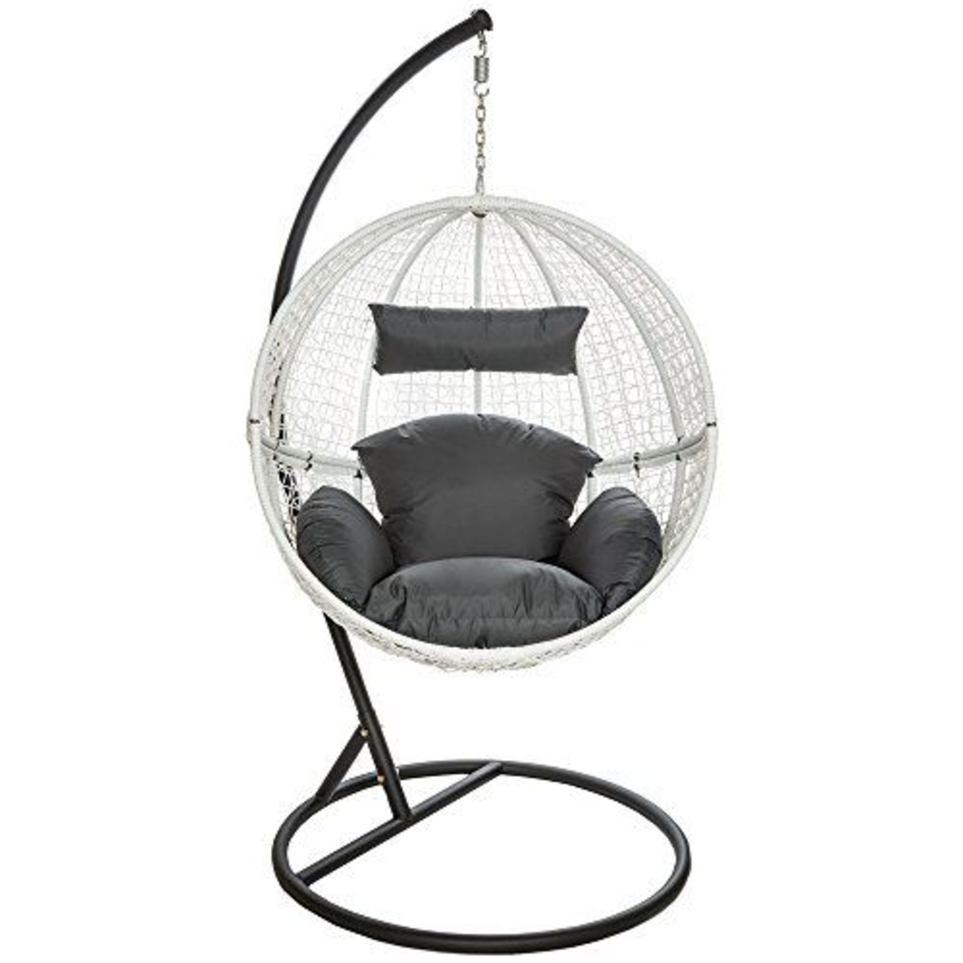 + VAT Brand New Chelsea Garden Company Steel Frame Hanging Swing Chair - 8cm Cushion - RRP £299.