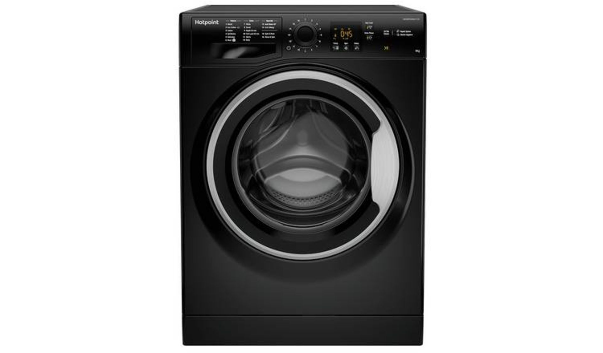 + VAT Grade A/B Hotpoint NSWM943CBS 9Kg 1400 Spin Washing Machine - 16 Programmes - 30 Minute Quick