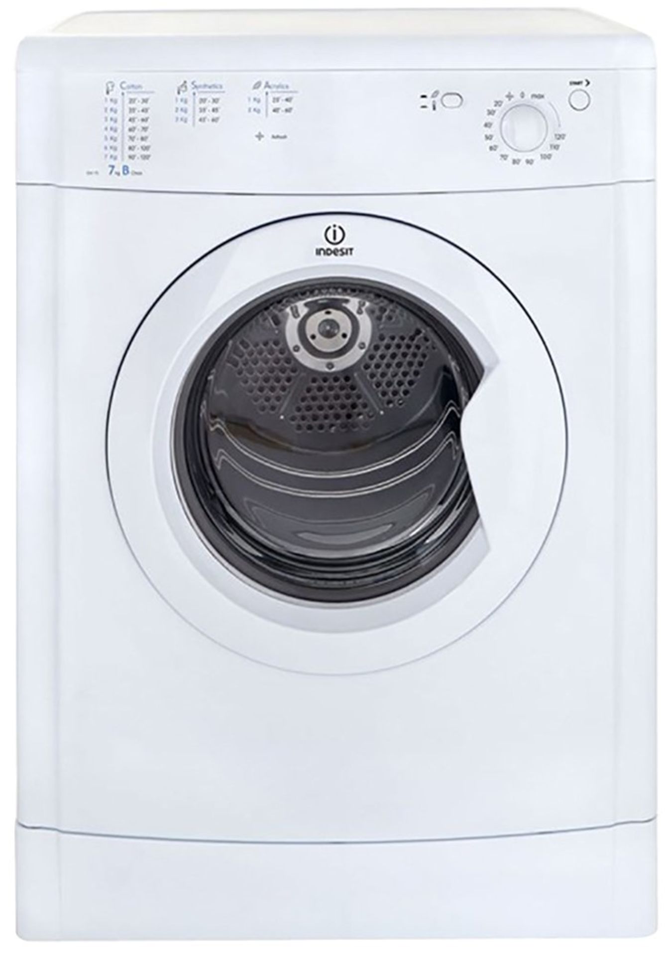 + VAT Grade A/B Indesit Eco-Time IDV75W Vented Tumble Dryer - 12 Programmes - Anti Tangle - ISP £