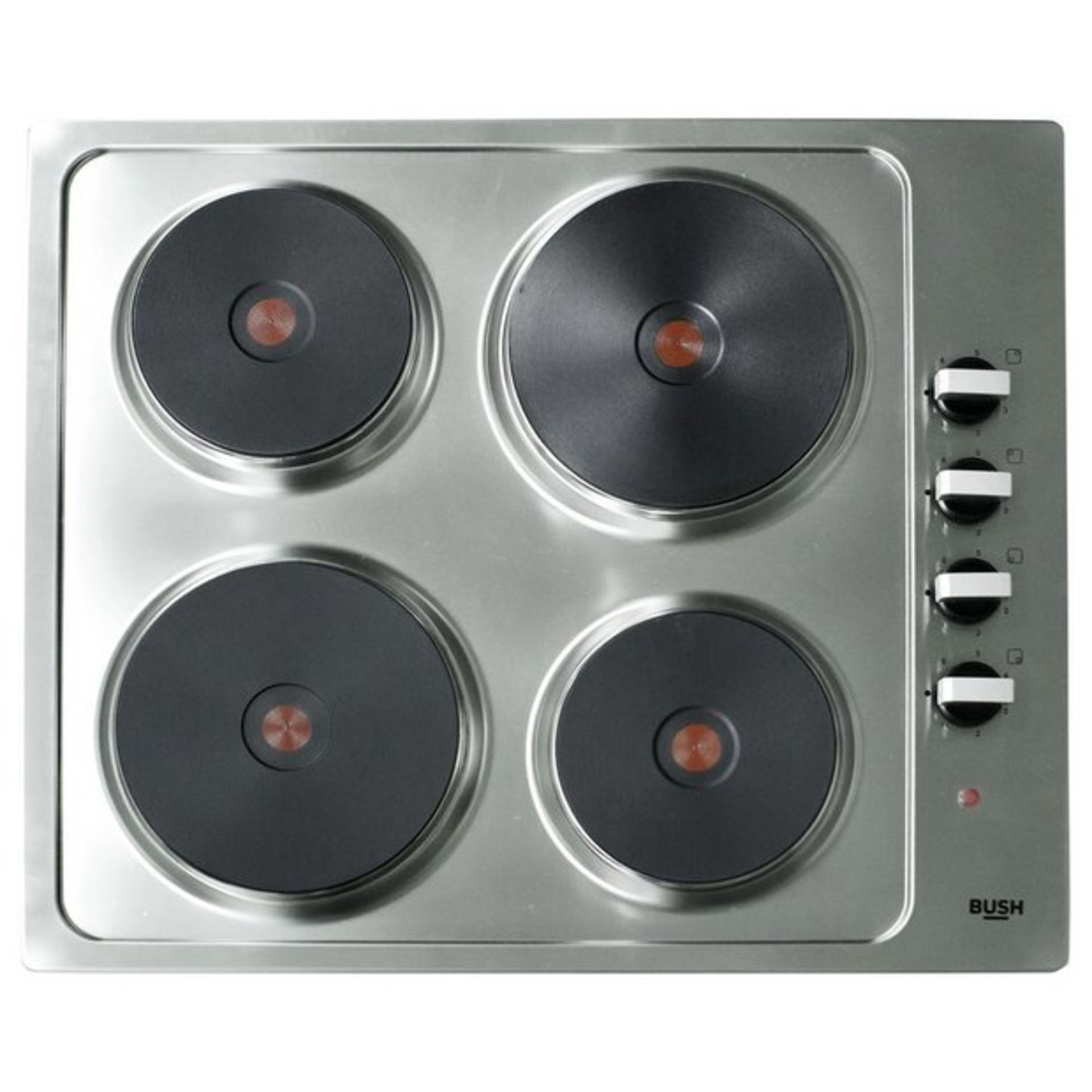 + VAT Grade A/B Bush RL60SPH Electric Solid Plate Hob - Four Cooking Zones - Side Mounted