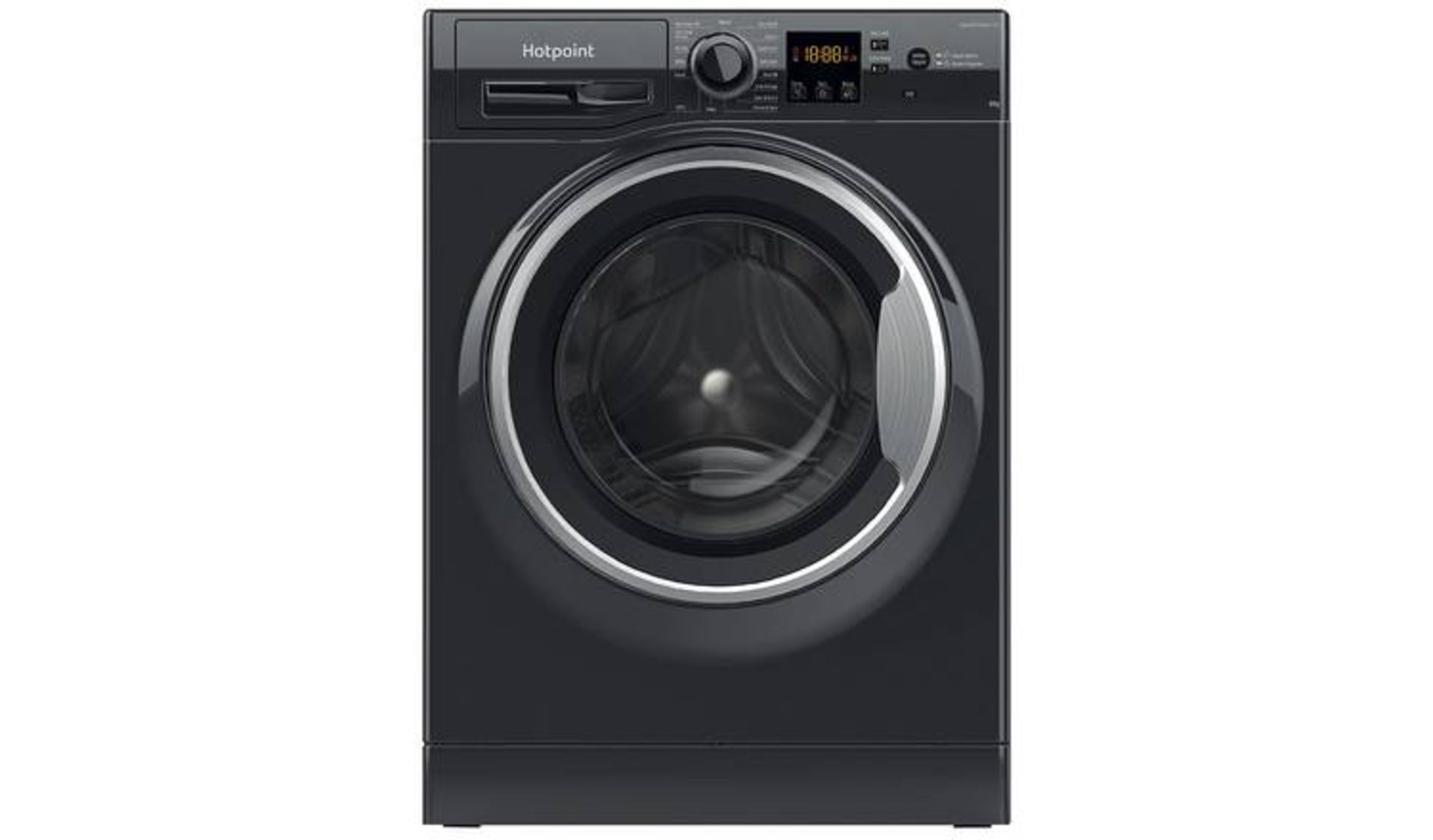 + VAT Grade A/B Hotpoint NSWM863CBS 8Kg 1600 Spin Washing Machine - 30 Minute Quick Wash - 16