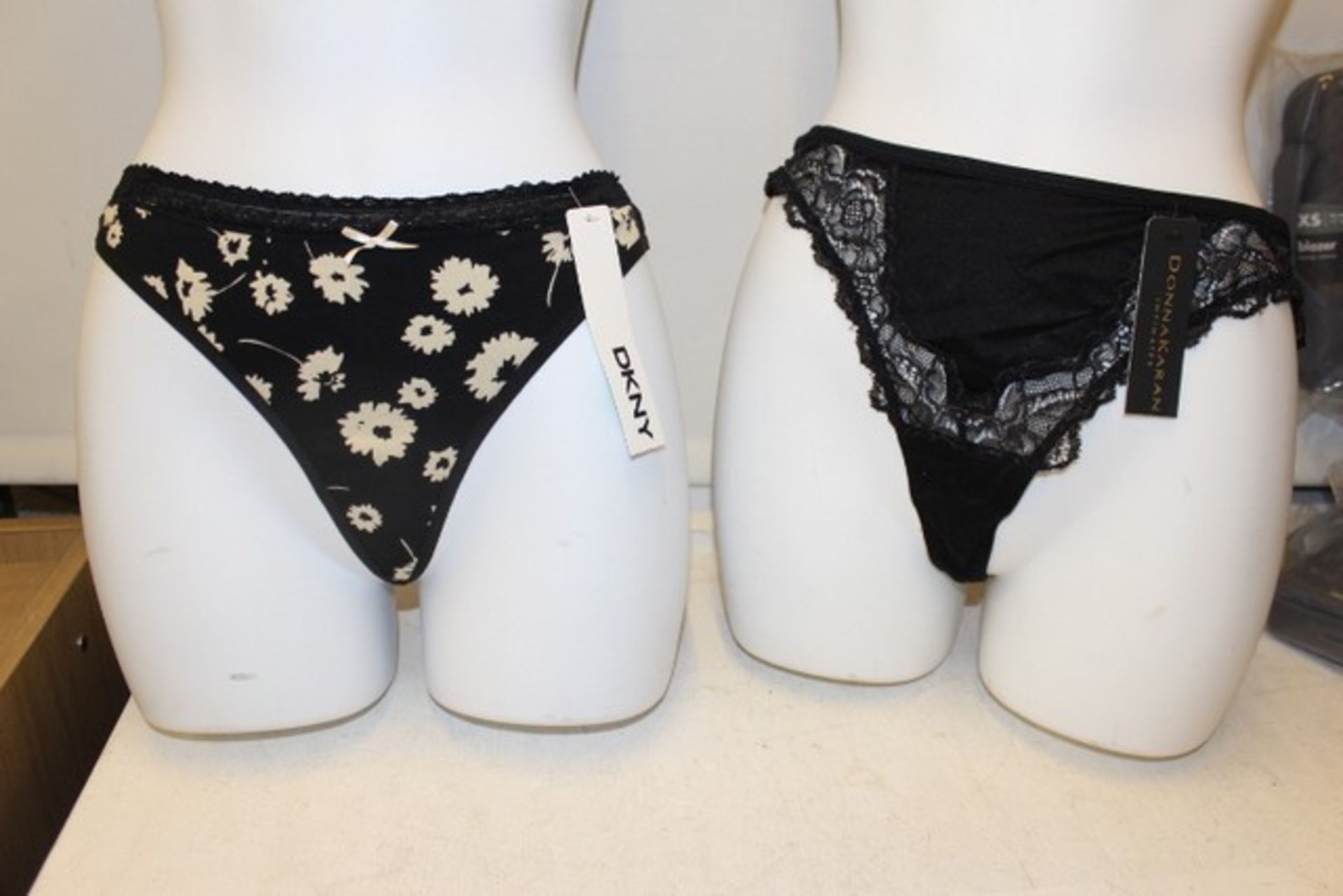 + VAT Brand New A Lot Of Four Pairs DKNY Thongs Size L ISP £14 Each (Shop Style) - Image 2 of 2
