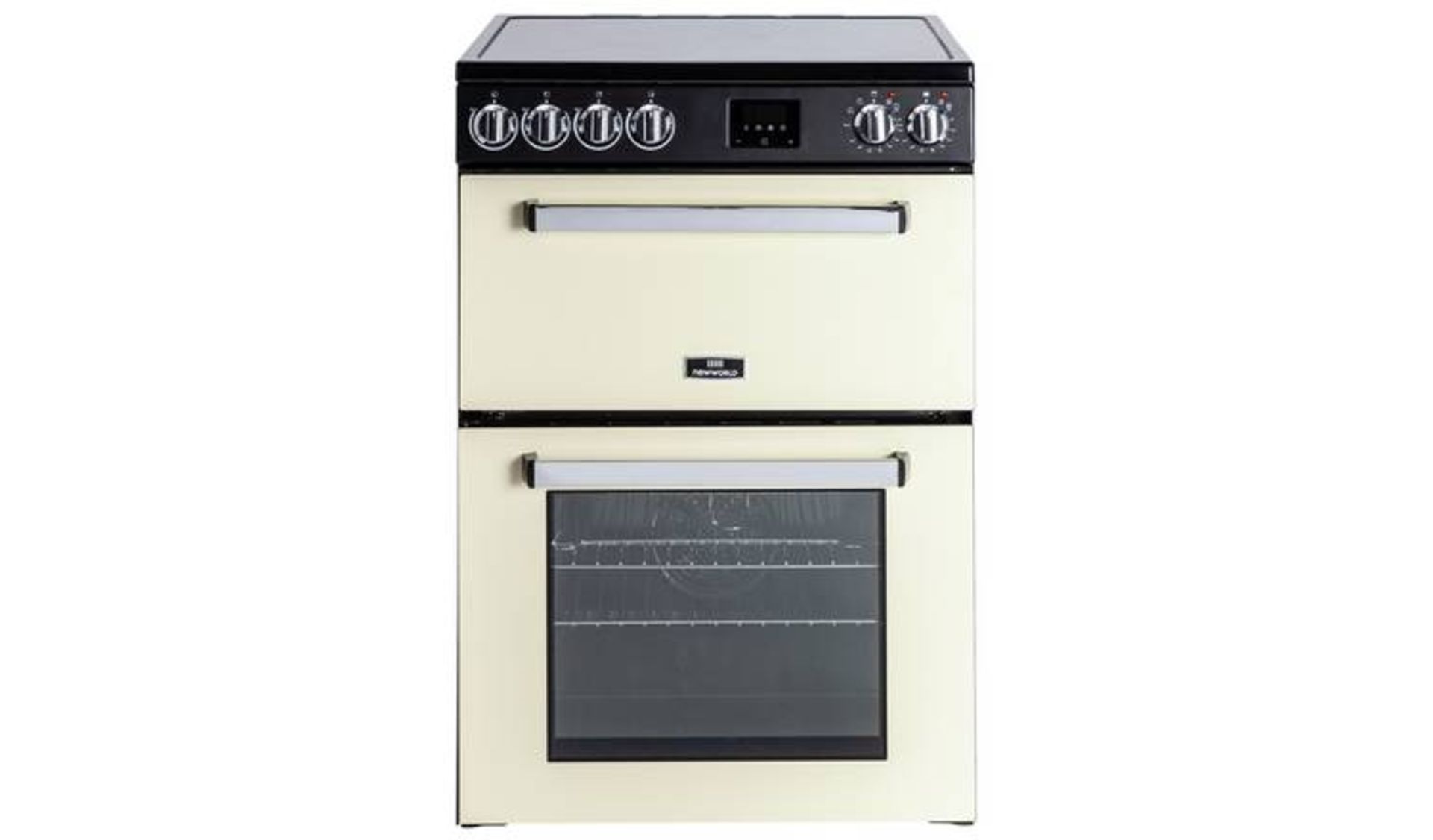 + VAT Grade A/B New World NWNV60CC 60cm Electric Cooker - Main Oven 72 Litre Capacity - 2nd Cavity