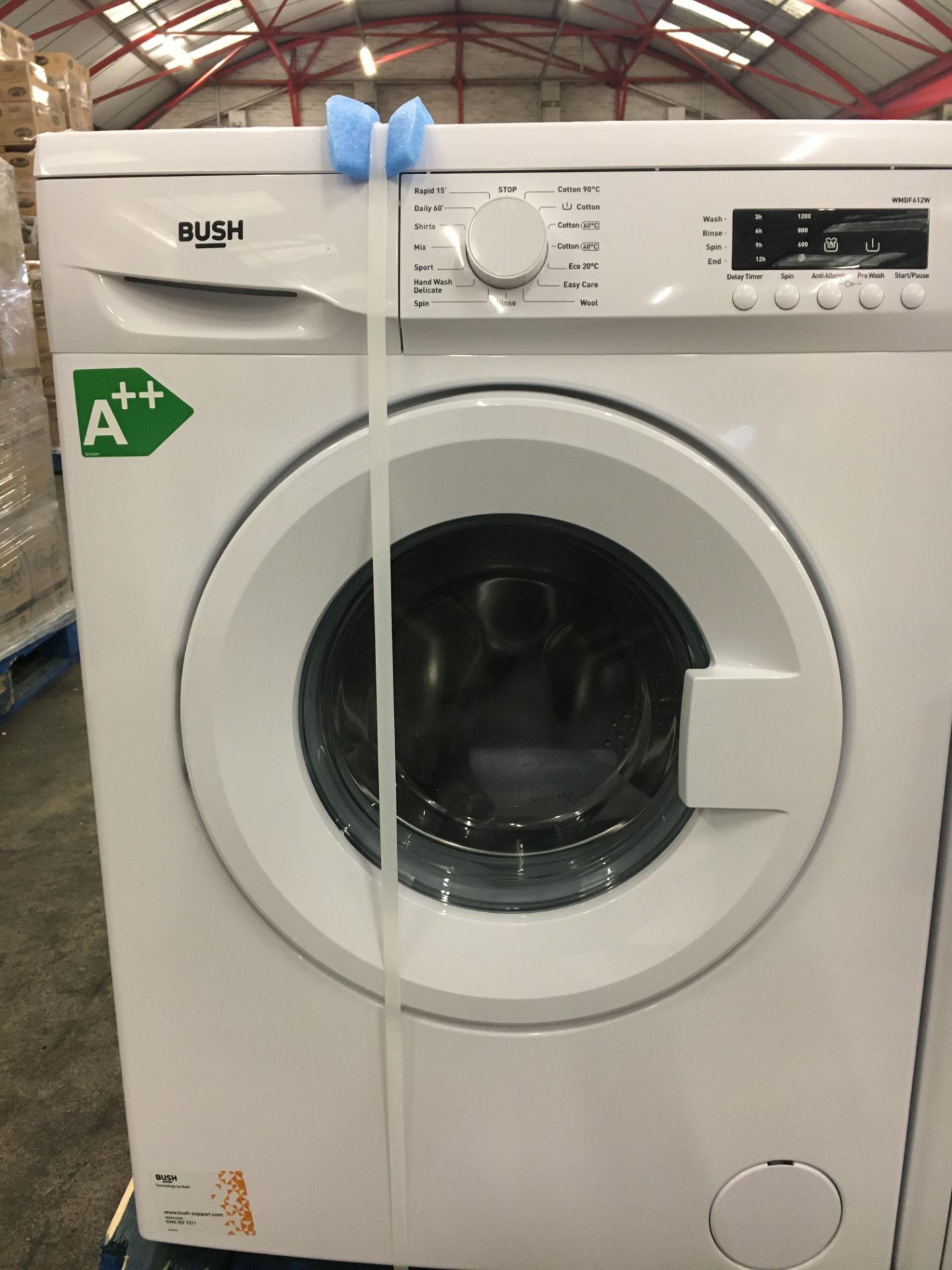 + VAT Grade A/B Bush WMDF621W 6Kg 1200 Spin Washing Machine - A++ Energy Rating - ISP £179.99 (