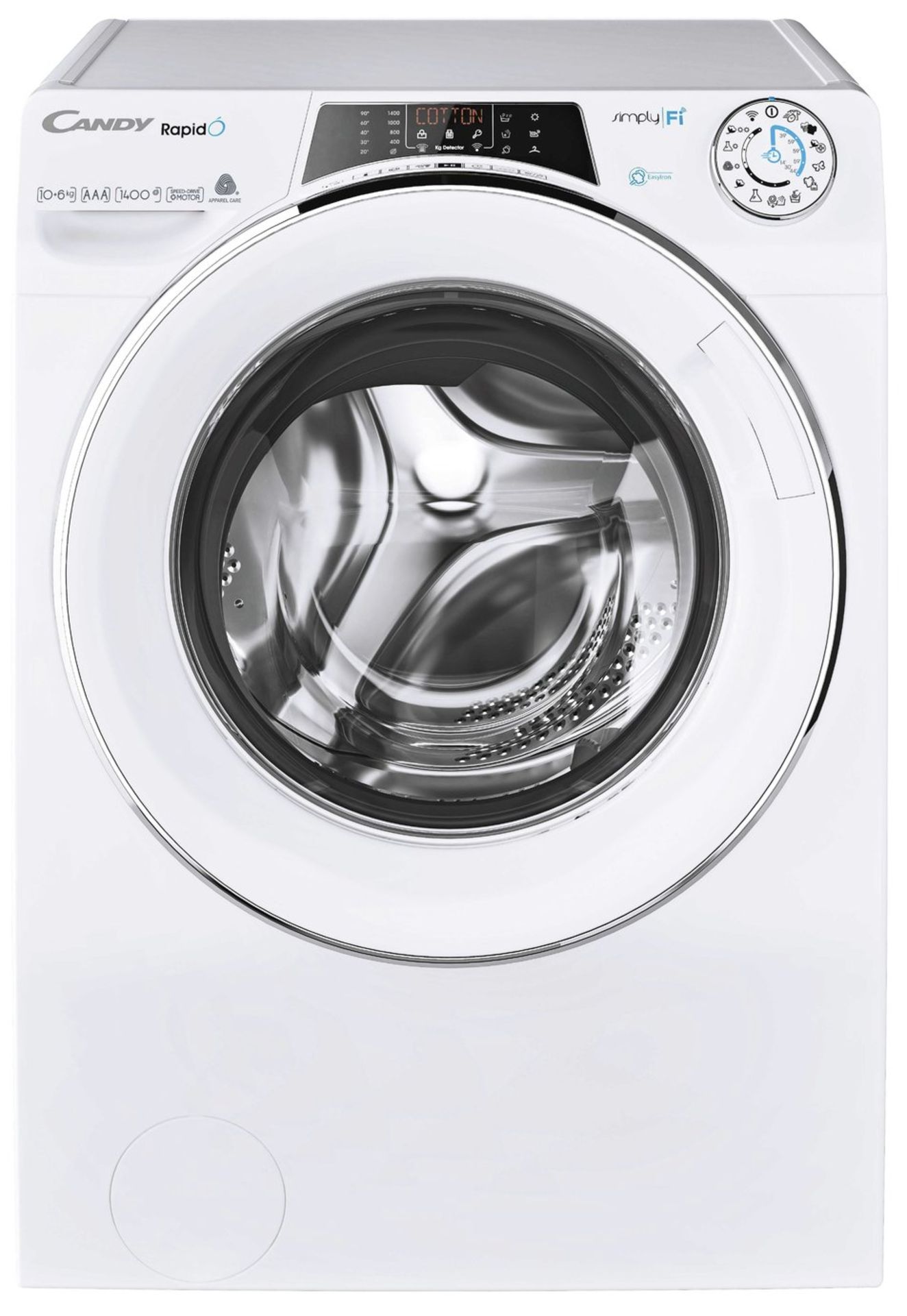 + VAT Grade A/B Candy Rapido ROW141066DWHC 10Kg/6Kg 1400 Spin Washer Dryer - 13 Wash Programmes -
