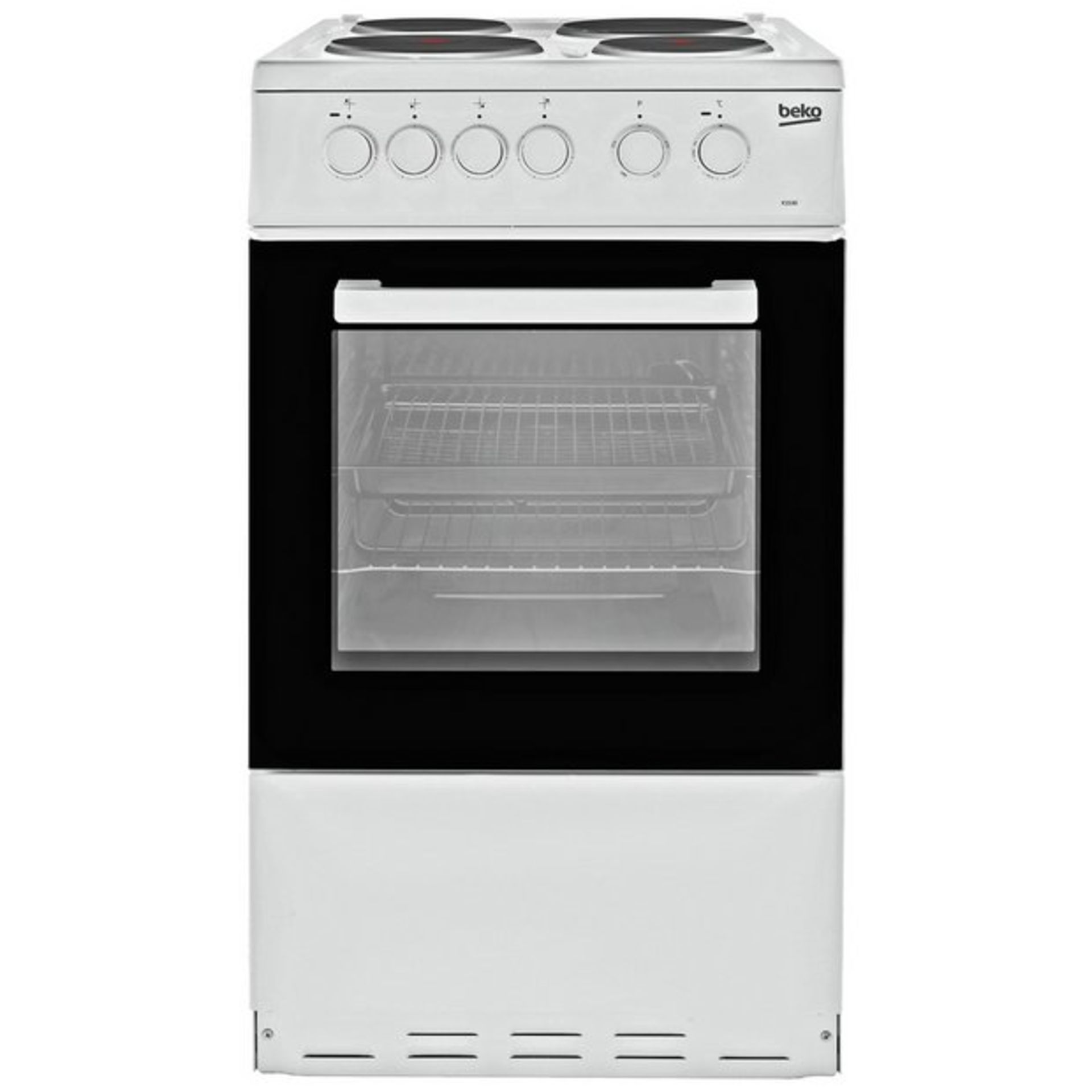 + VAT Grade A/B Beko KS530W 50cm Single Oven Electric Cooker - Main Oven 60 Litre Capacity - Solid