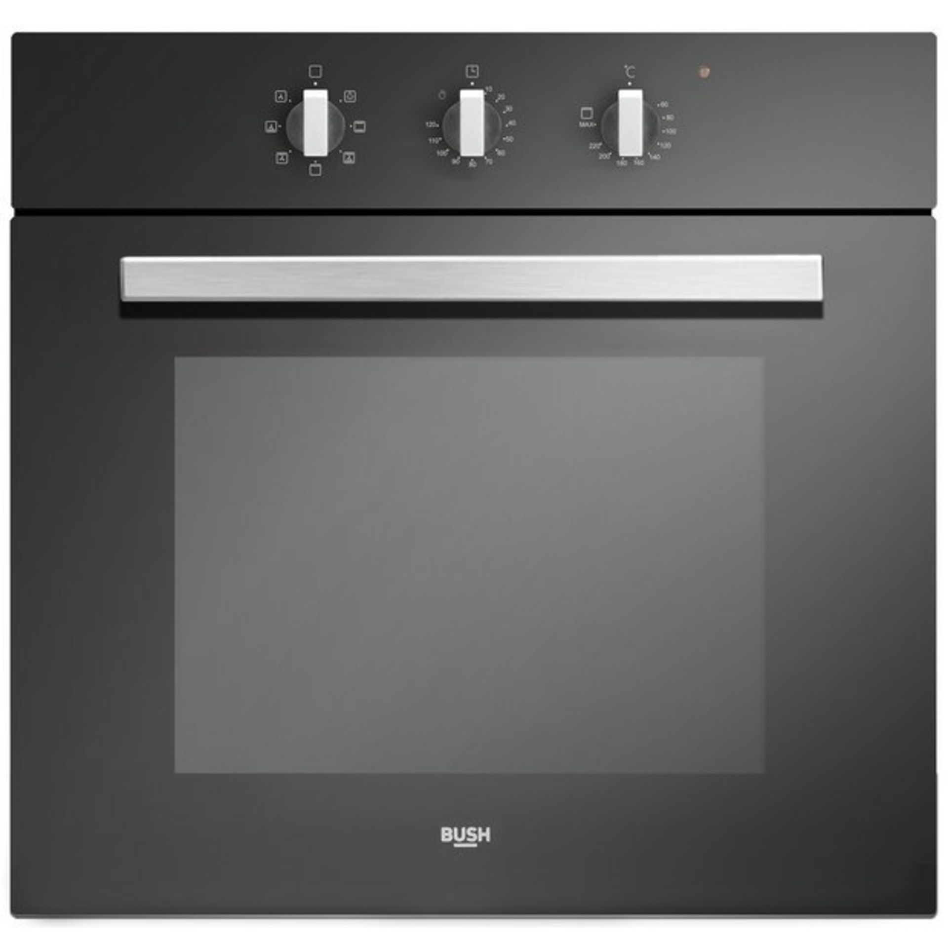 + VAT Grade A/B Bush BIBFOBA Built In Single Oven - 63 Litre Capacity - 6 Cooking Options - Fan