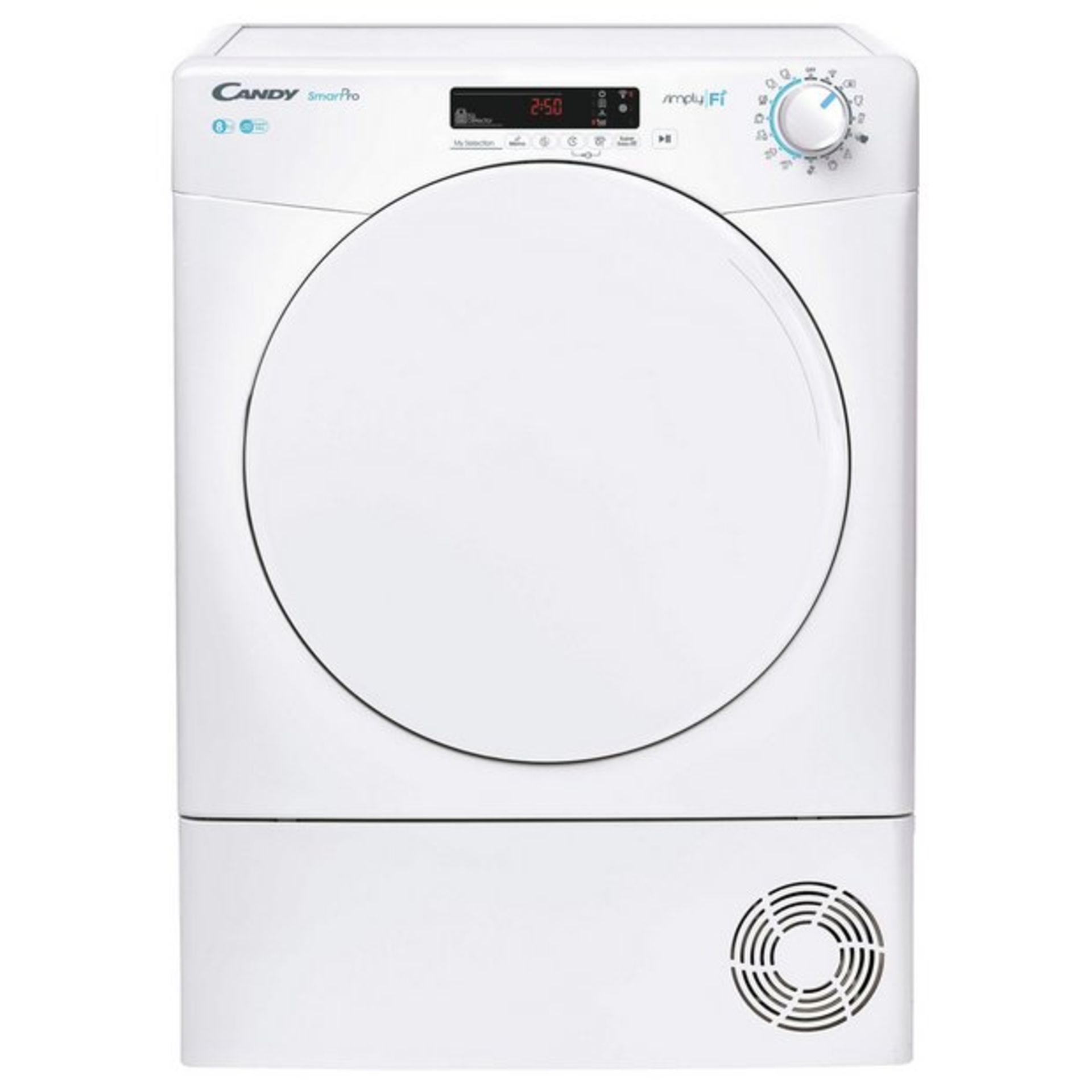 + VAT Grade A/B Candy CSOV8DF 8Kg Vented Tumble Dryer - 14 Programmes - Sensor Dry Technology - NFC