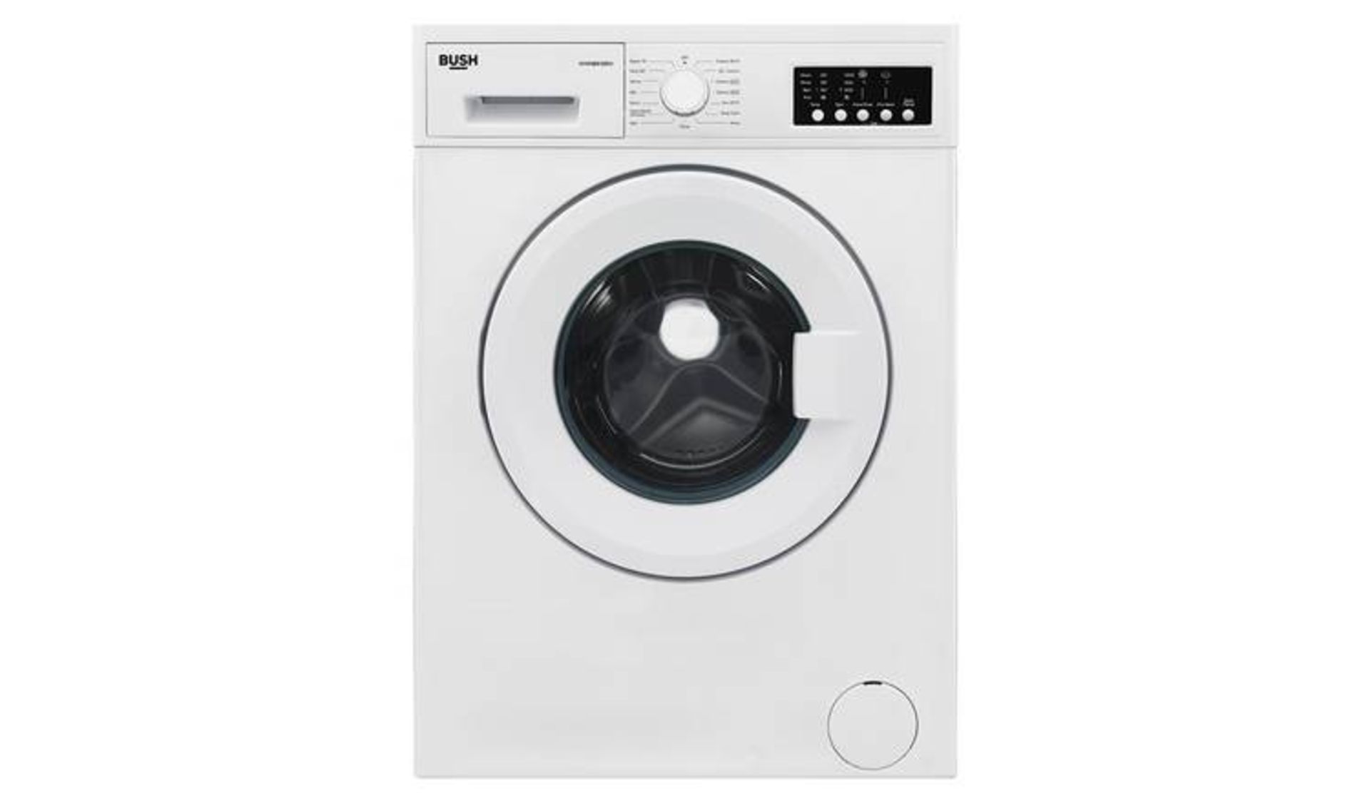 + VAT Grade A/B Bush WMNB812EW 8Kg 1200 Spin Washing Machine - 15 Minute Quick Wash - 15 Prgorammes