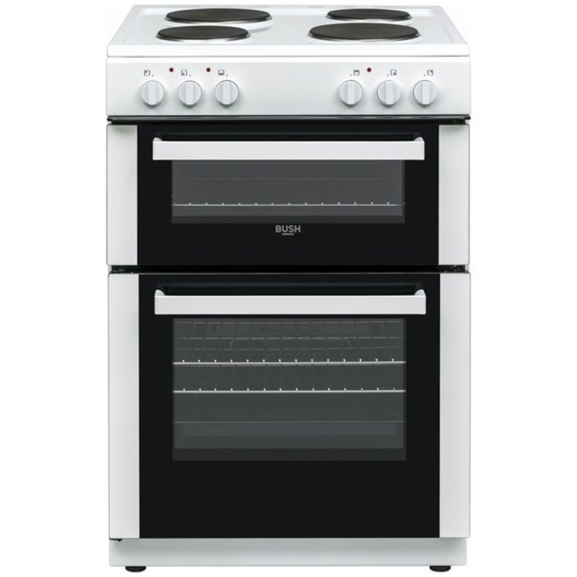 + VAT Grade A/B Bush DHBET60W Twin Cavity Electric Cooker - Main Oven 58 Litre Capacity - Second