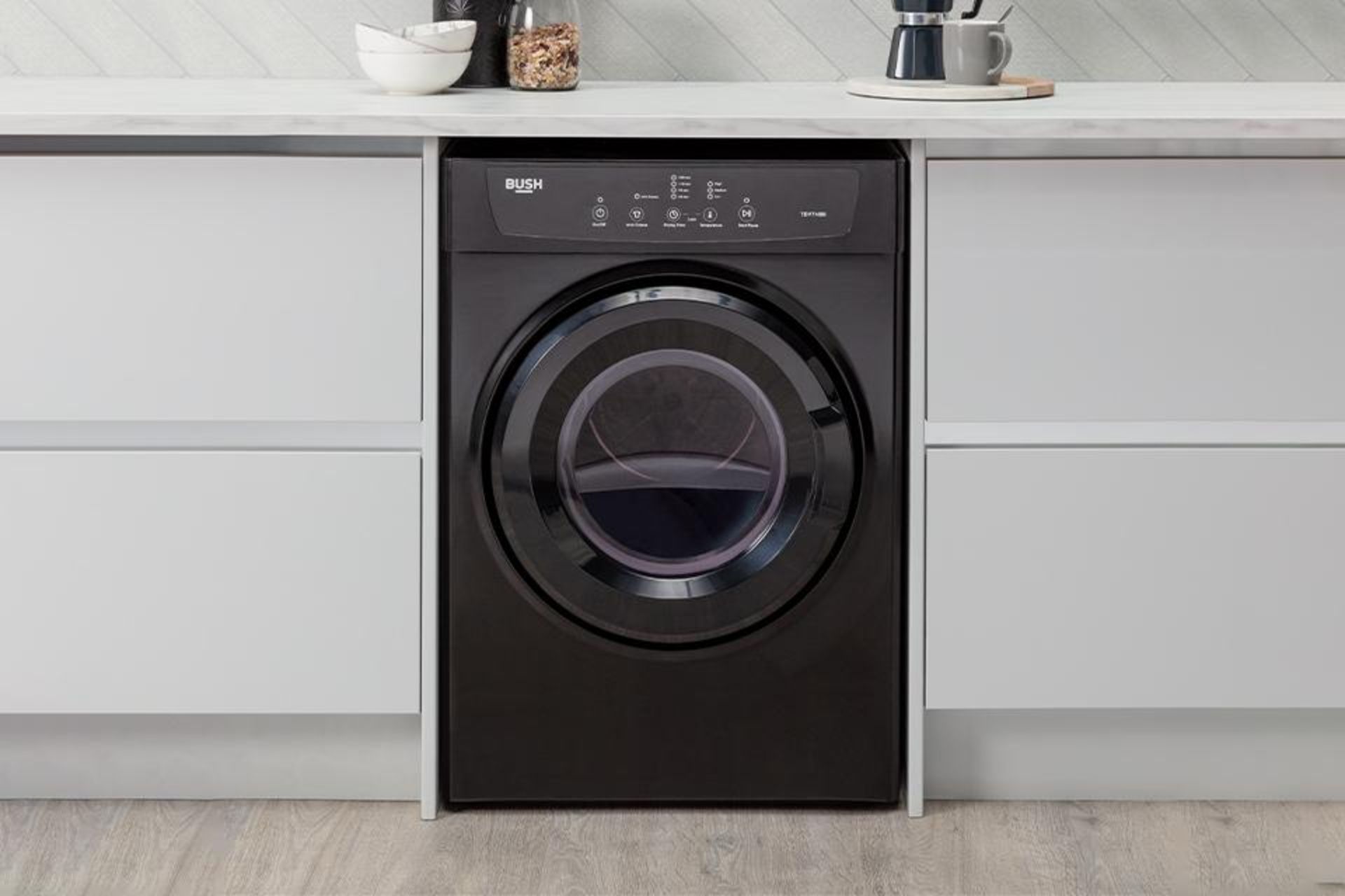 + VAT Grade A/B Bush TDV7NBW 7Kg Vented Tumble Dryer - 10 Programmes - Quiet Mark Stamp Of Approval