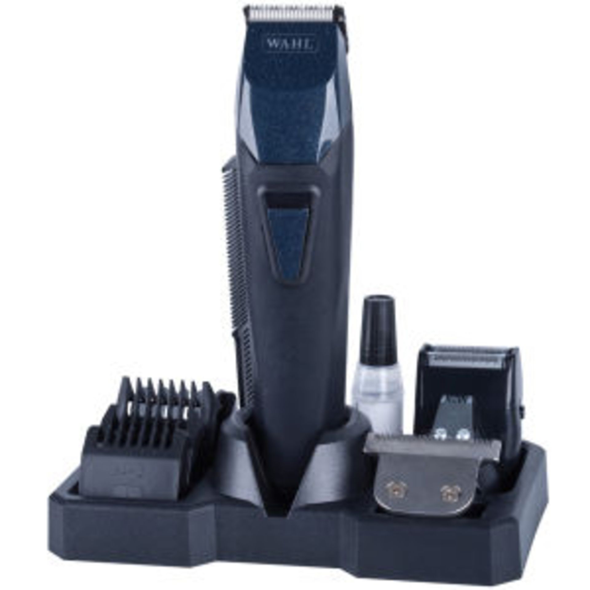 + VAT Brand New WAHL Male Grooming Station - Blue - Fast Charging - Lithium Ion - Standard Trimmer-