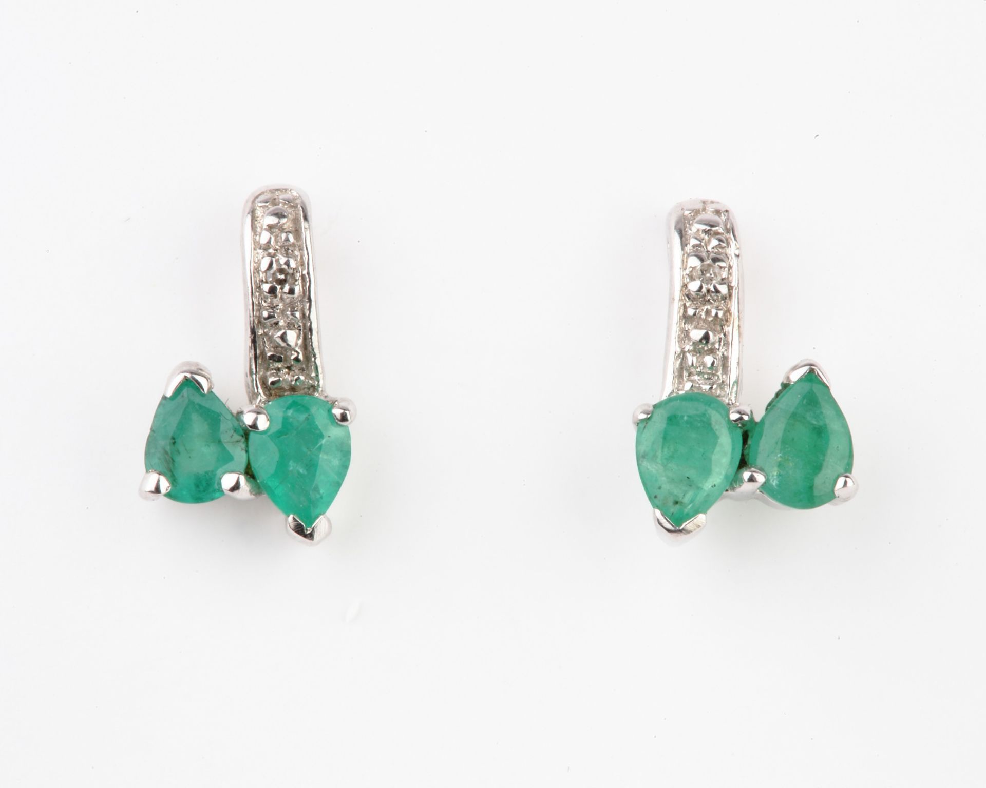 + VAT Brand New Emerald & Diamond Drop Earrings