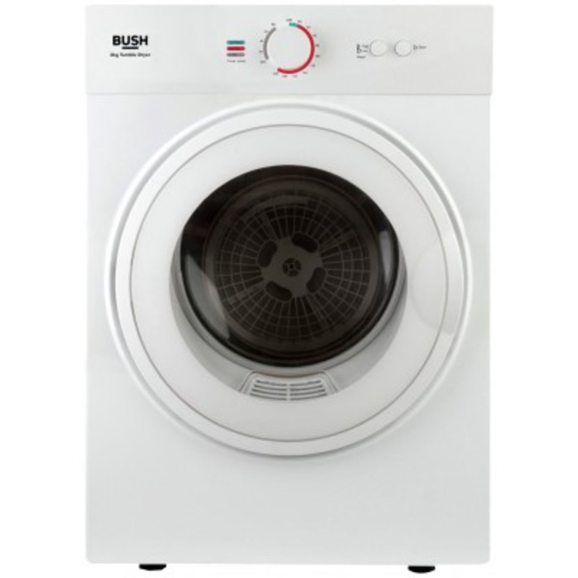 + VAT Grade B Bush TD3CNBW 3KG Vented Tumble Dryer - Quiet Mark Stamp Of Approval - Three Heat