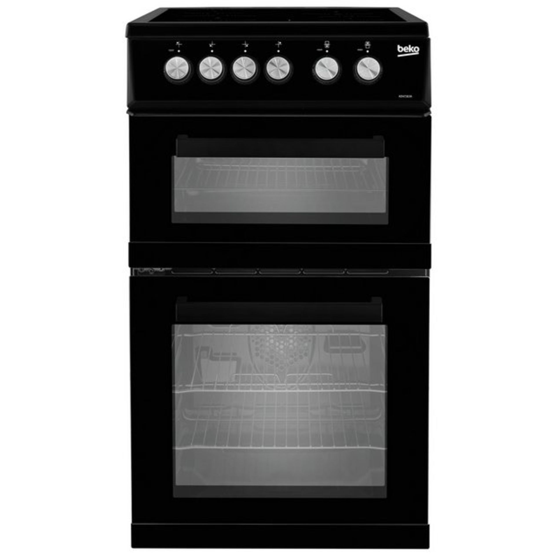 + VAT Grade B Beko KDVC563AK 50cm Double Oven Electric Cooker - Main Oven 58 Litre Capacity -