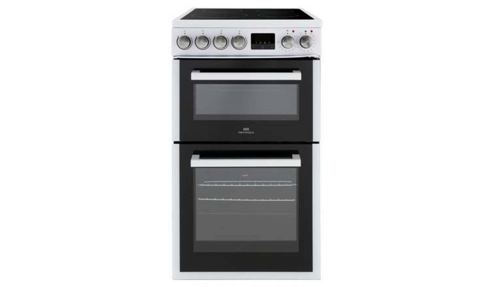 + VAT Grade B New World NWLS50TEW Twin Cavity Electric Cooker - Main Oven 63 Litre Capacity -