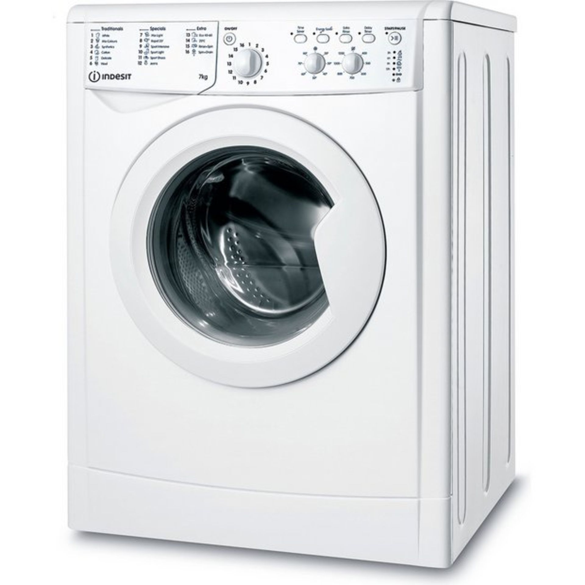 + VAT Grade A/B Indesit Ecotime IWC71522W 7KG Washing Machine - 16 Programmes - 1200 RPM Spin Speed