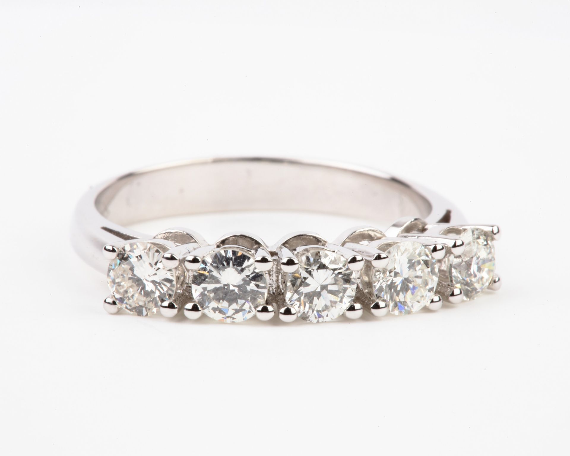 + VAT Brand New 18ct White Gold 1ct Five Diamond Eternity Ring