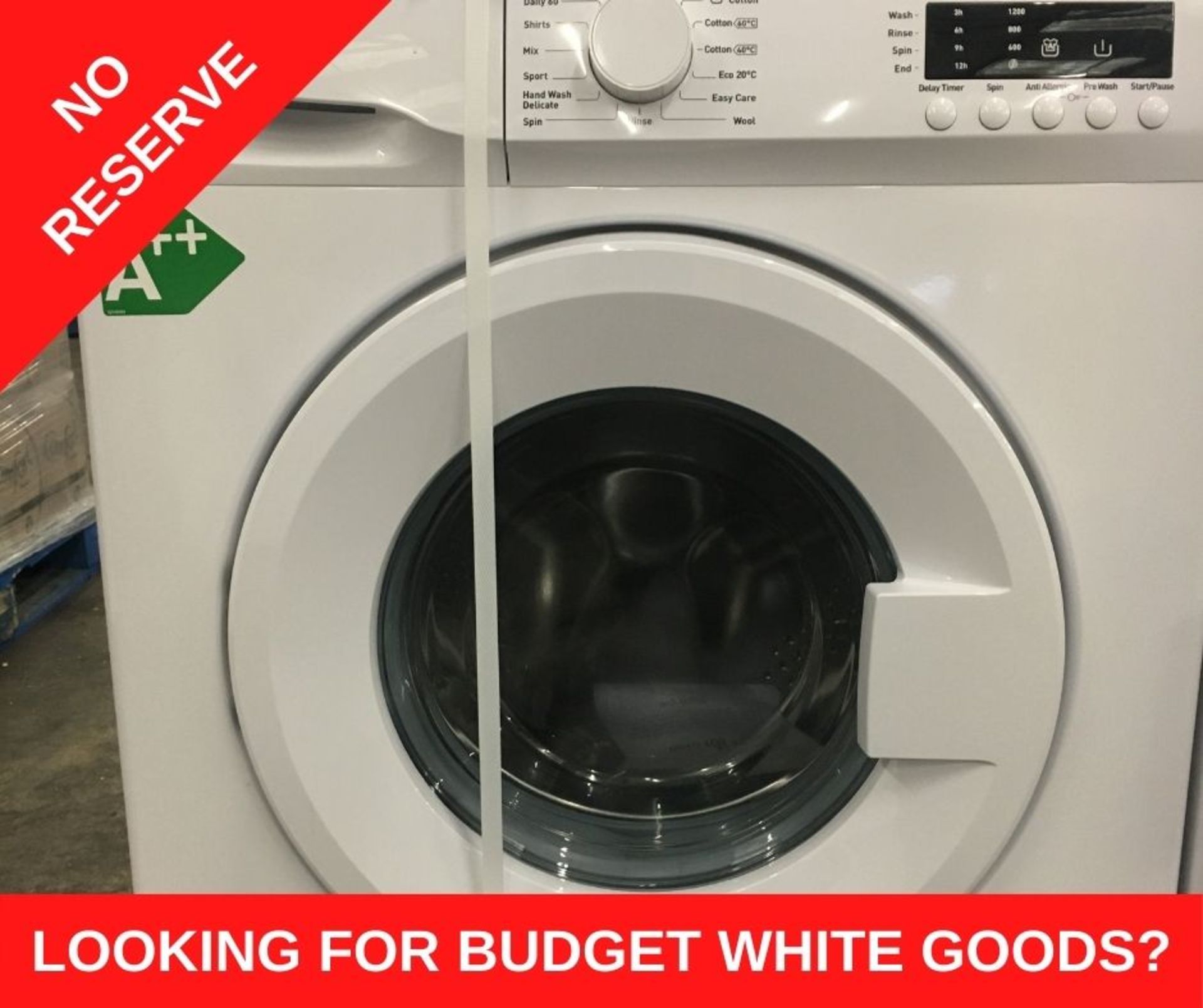 + VAT Grade A/B Bush WMDF621W 6Kg 1200 Spin Washing Machine - A++ Energy Rating - ISP £179.99 (