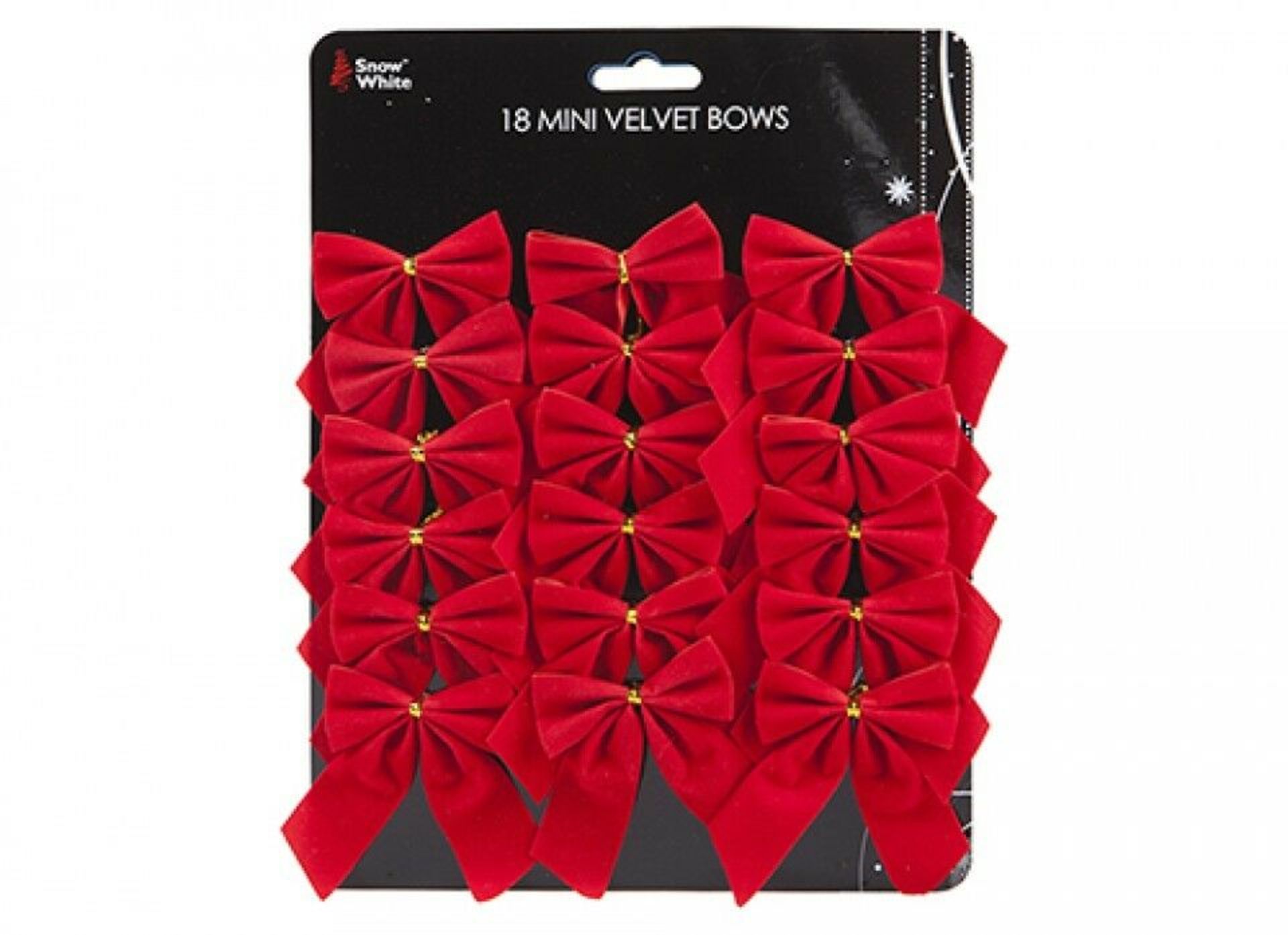 + VAT Brand New Three Sets of 18 Mini Red Velvet Bow On Tie