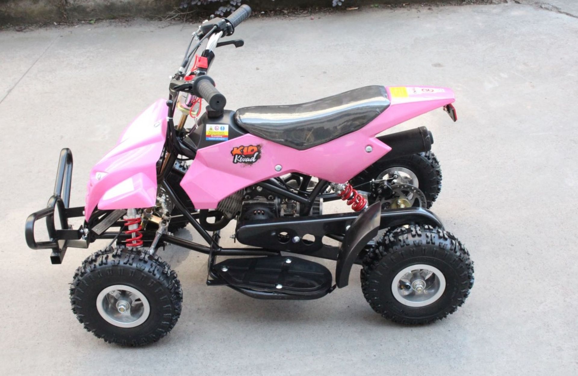 + VAT Brand New 49cc Hawk Mini Quad Bike - Colours May Vary - Full Front And Rear Suspension - Disk - Image 3 of 9