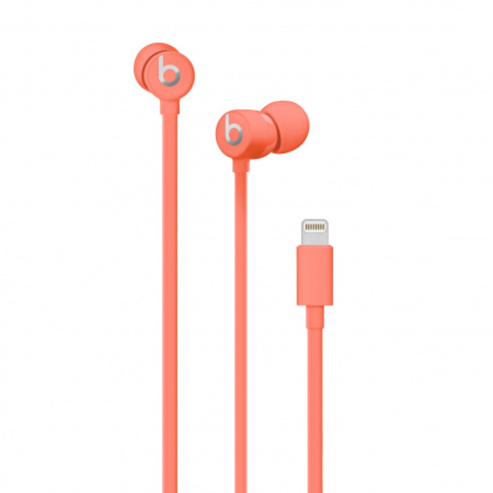 + VAT Brand New UrBeats 3 Earphones With Lightning Connector - Coral - Ergonomic Design - High