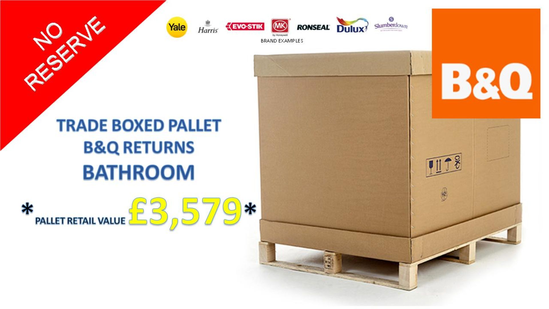 + VAT Grade U Trade Pallet Quantites Of B & Q Returns - Bathroom - Retail Value £3579 ***No