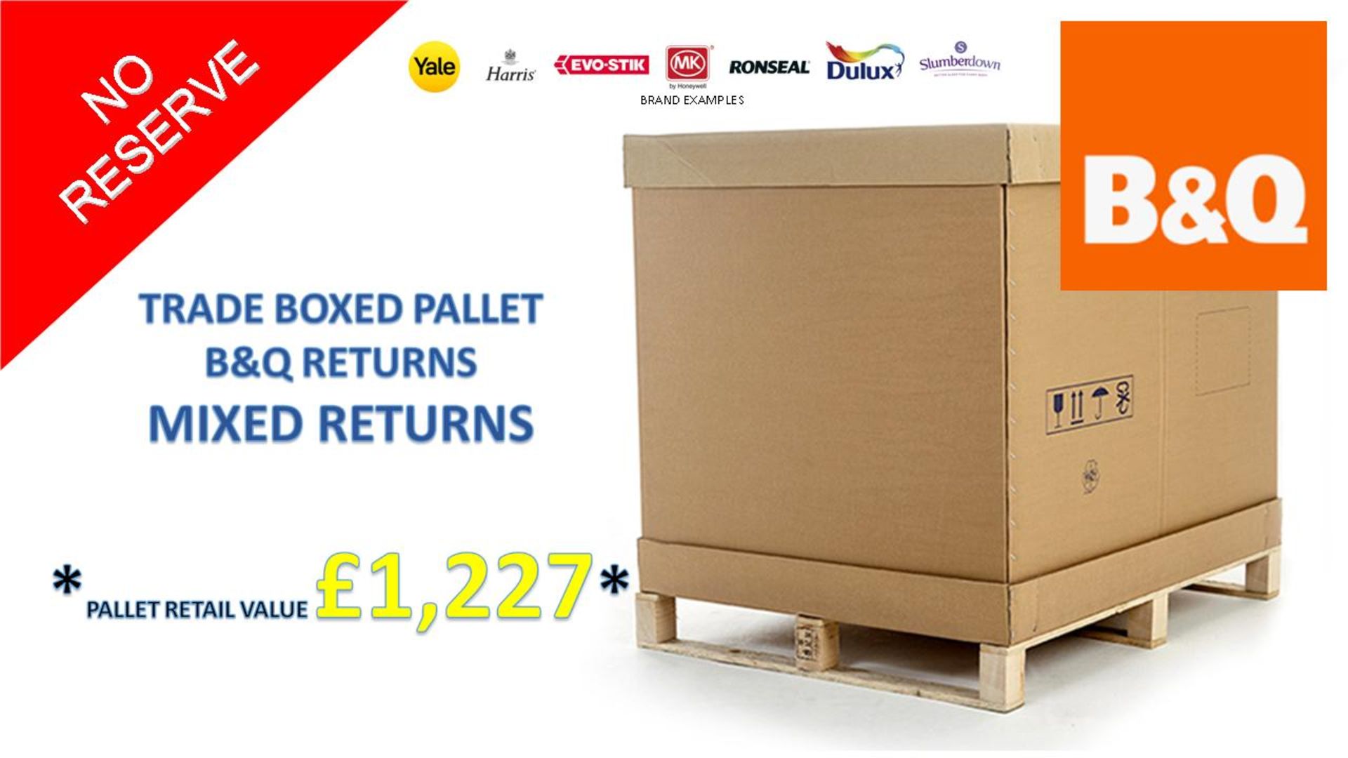 + VAT Grade U Trade Pallet Quantites Of B & Q Returns - Mixed - Retail Value £1227 ***No Reserve**