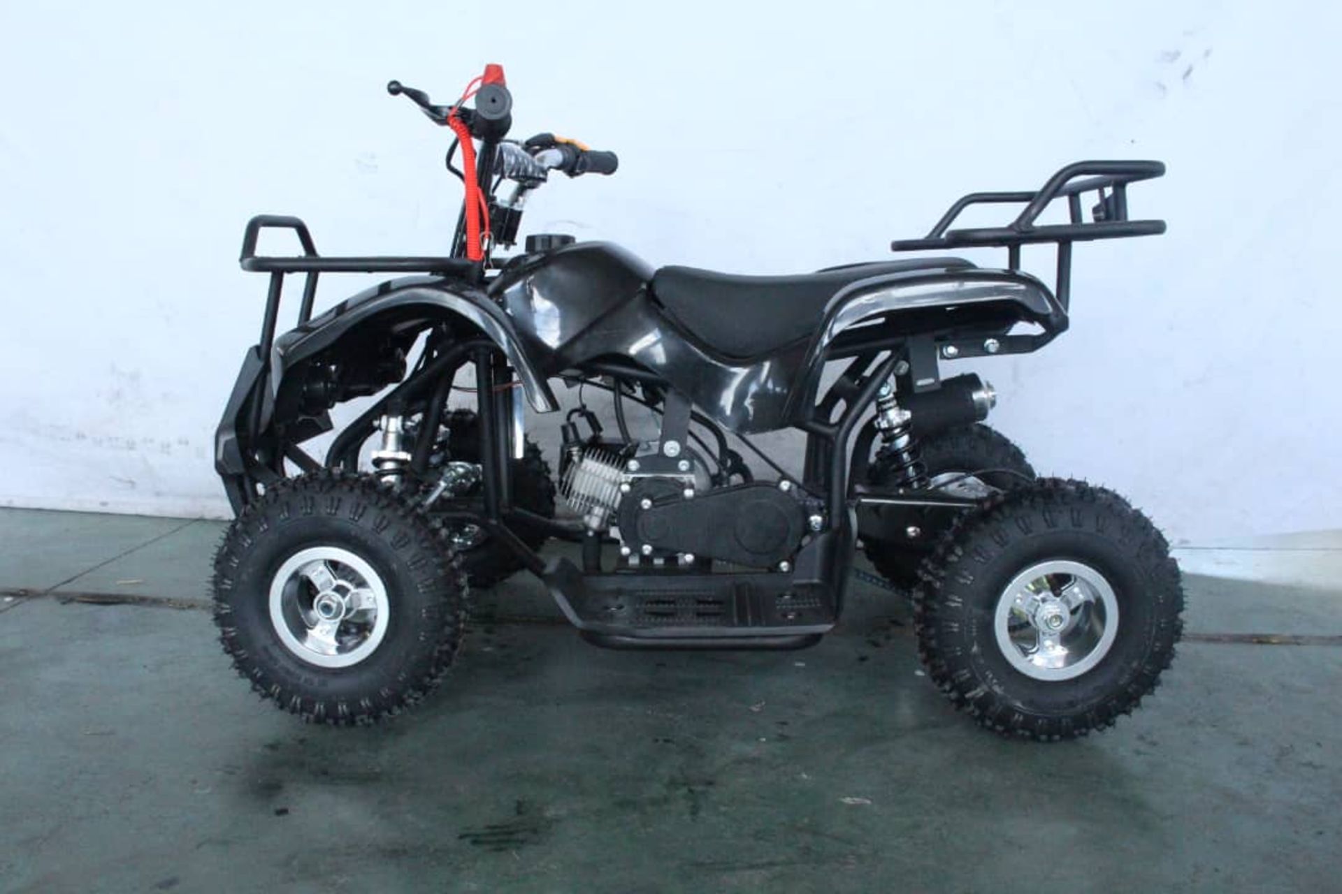 + VAT Brand New 49cc Hawk Mini Quad Bike - Colours May Vary - Full Front And Rear Suspension - Disk - Image 6 of 9