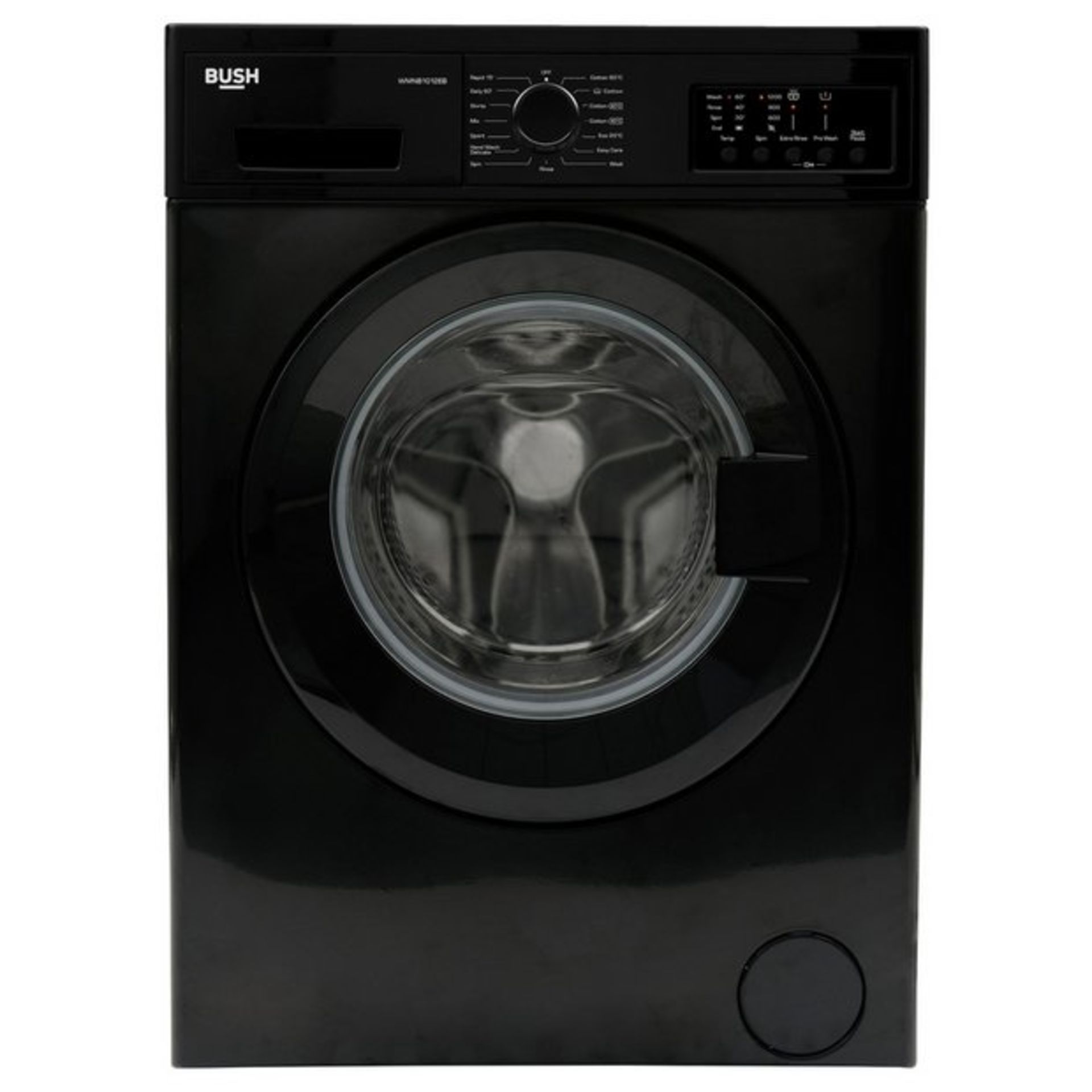 + VAT Grade A/B Bush WMNB1012EB 10Kg 1200 Spin Washing Machine - A+++ Energy Rating - 15 Minute