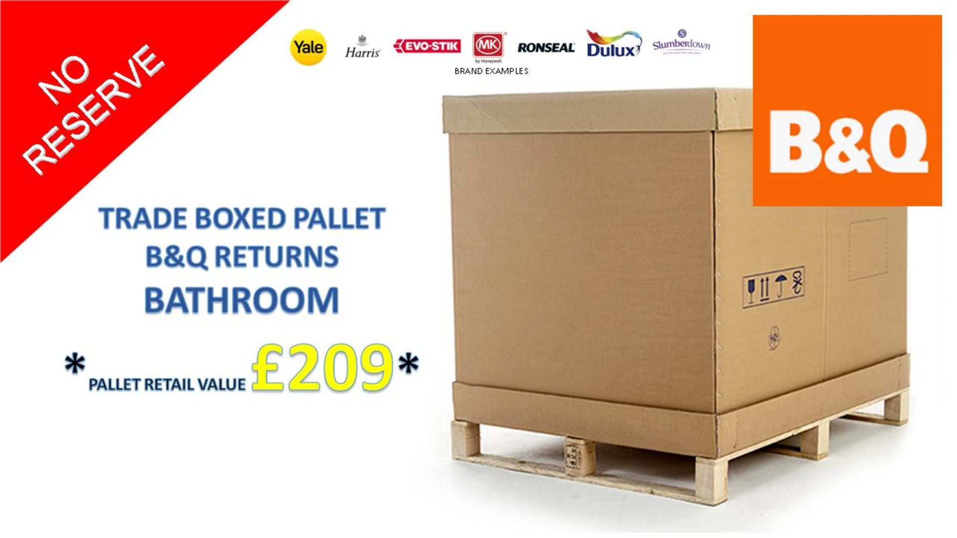 + VAT Grade U Trade Pallet Quantites Of B & Q Returns - Bathroom - Retail Value £209.56 ***No