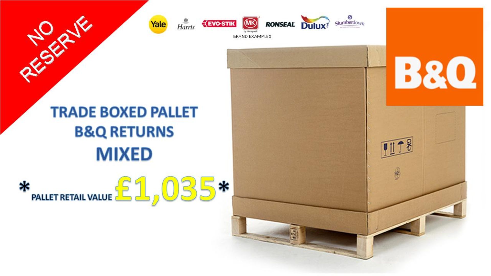 + VAT Grade U Trade Pallet Quantites Of B & Q Returns - Mixed - Retail Value £1035.80 ***No