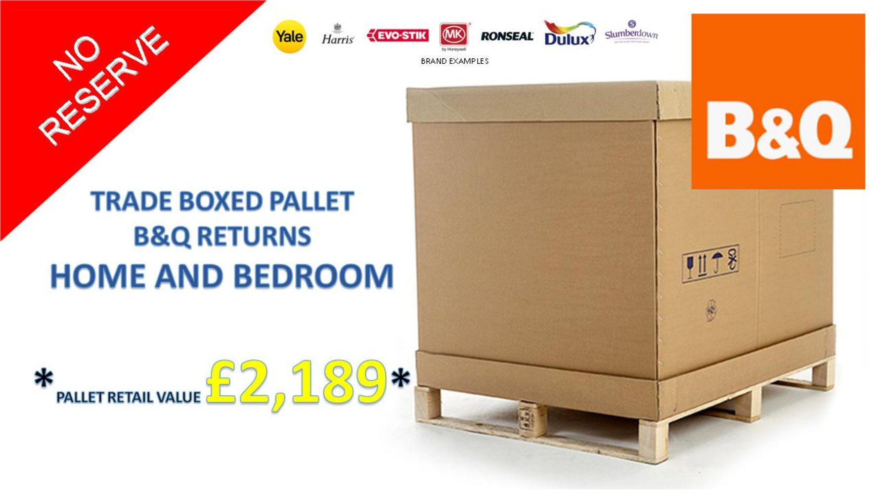 Trade Pallet Sale of B&Q Returns - No reserve - Huge Range of Stock Direct from the Retailer