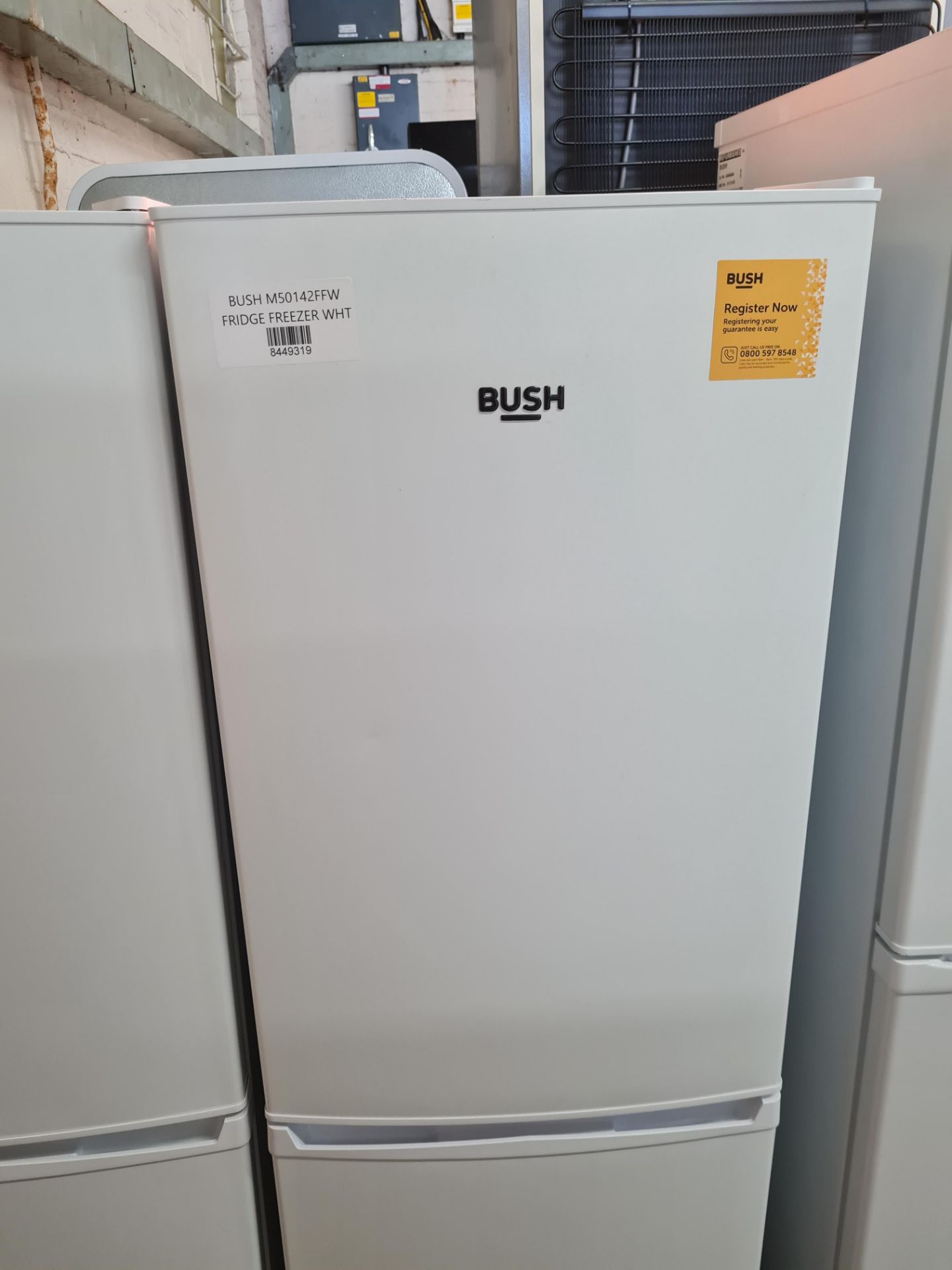 + VAT Grade A/B Bush M50142FFW Fridge Freezer - A+ Energy Rating - 116 Litre Capactiy Fridge - 52