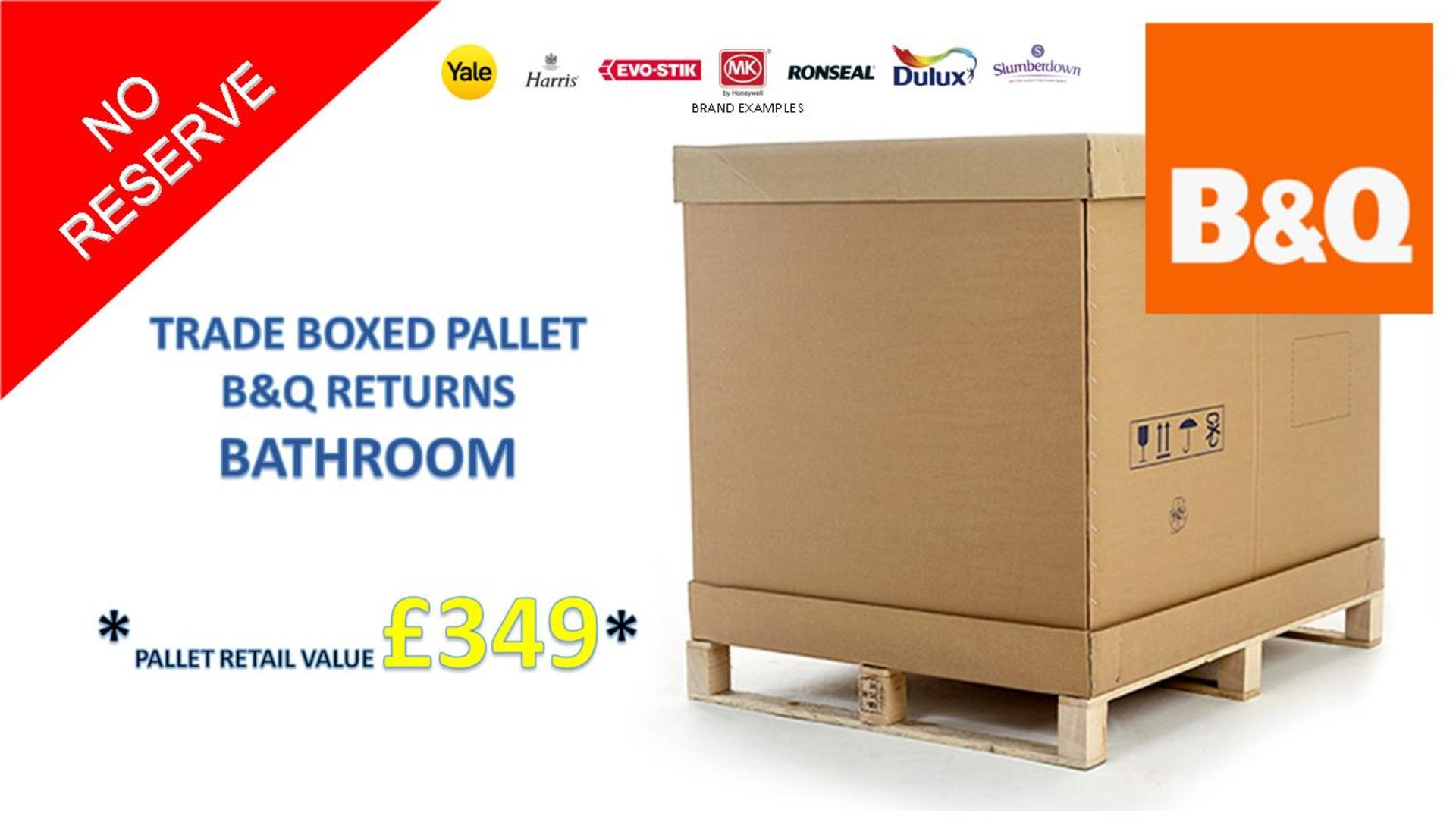 + VAT Grade U Trade Pallet Quantites Of B & Q Returns - Bathroom - Retail Value £349.84 ***No