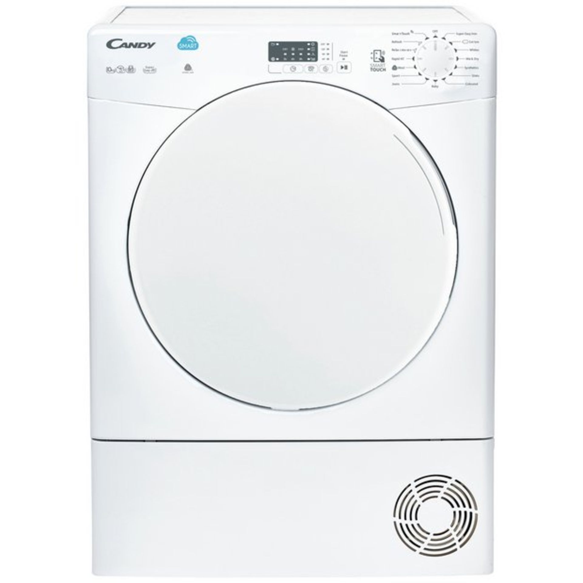 + VAT Grade A/B Candy CSC10LF 10Kg Sensor Dry Condensor Tumble Dryer - 14 Programmes - Candy Smart