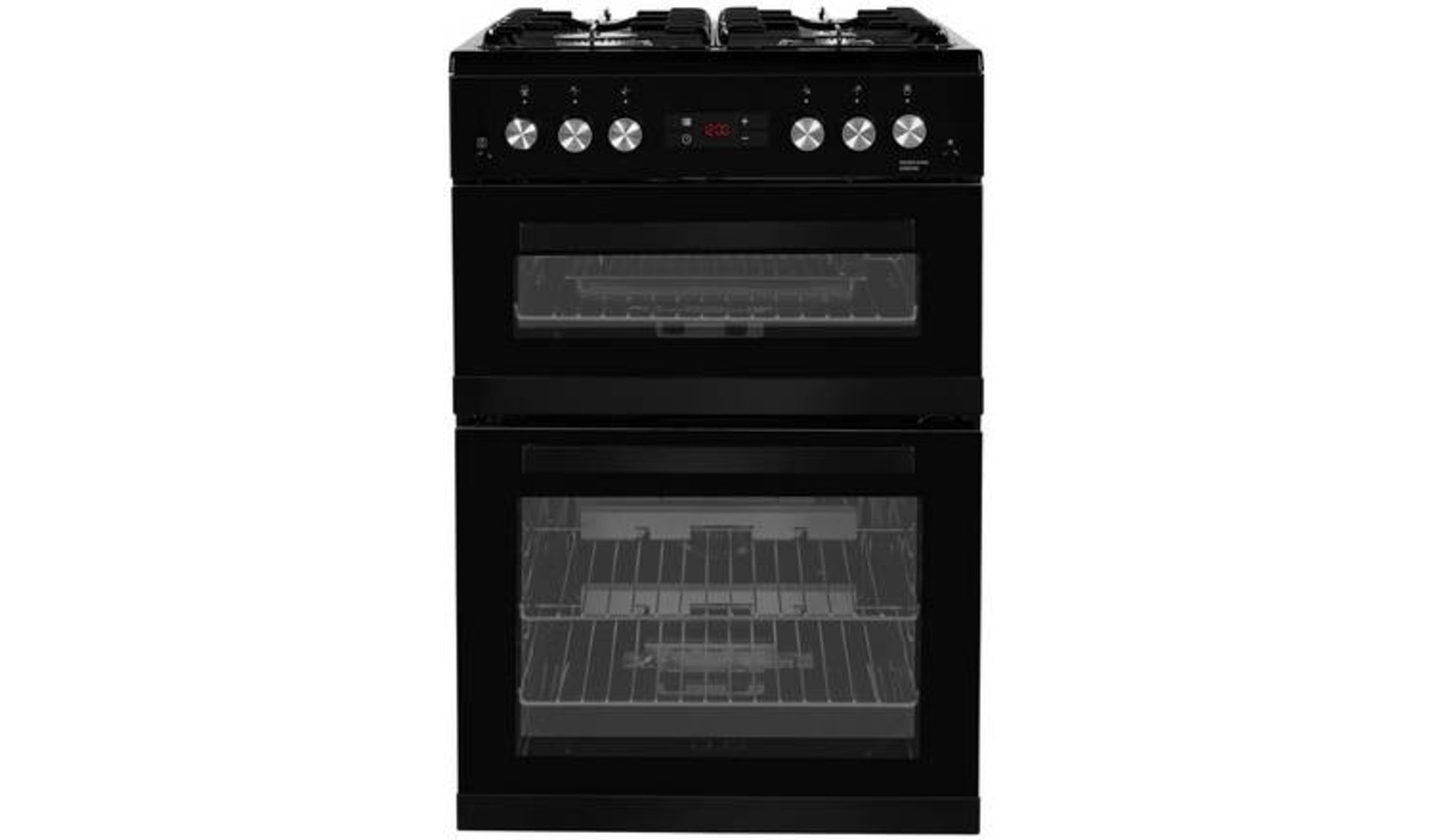 + VAT Grade A/B Beko KDG653k 60cm Double Oven Gas Cooker - Main Oven 72 Litre Capacity - Second