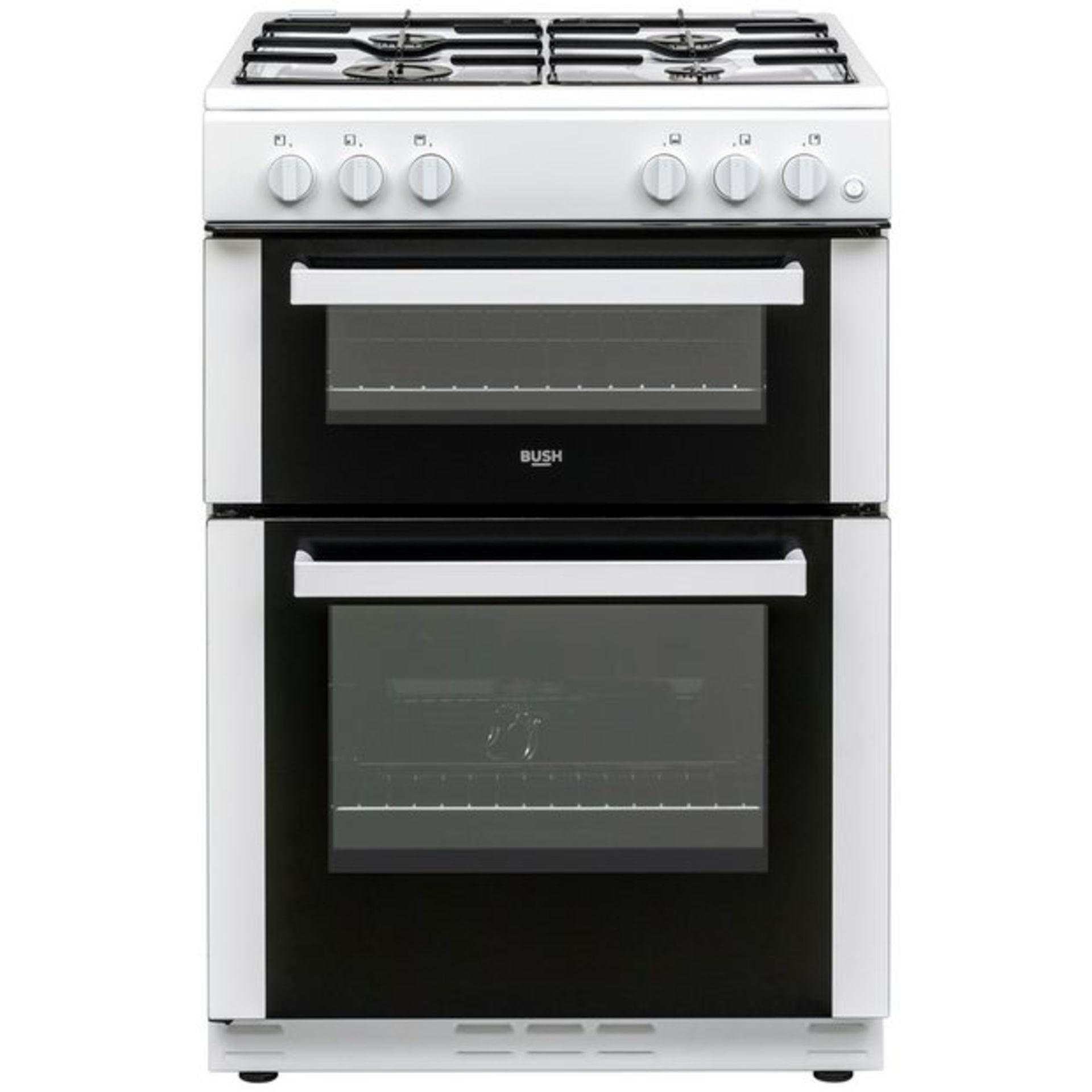 + VAT Grade A/B Bush BGC60TW 60cm Twin Cavity Gas Cooker - First Oven 41 Litres - Second Cavity 22