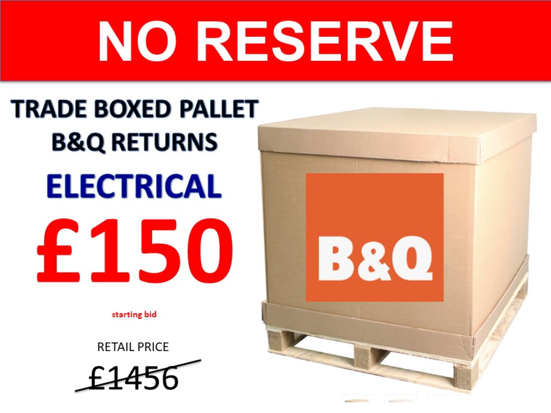 + VAT Grade U Trade Pallet Quantites Of B & Q Returns - Electrical - Retail Value £1456.54 ***No