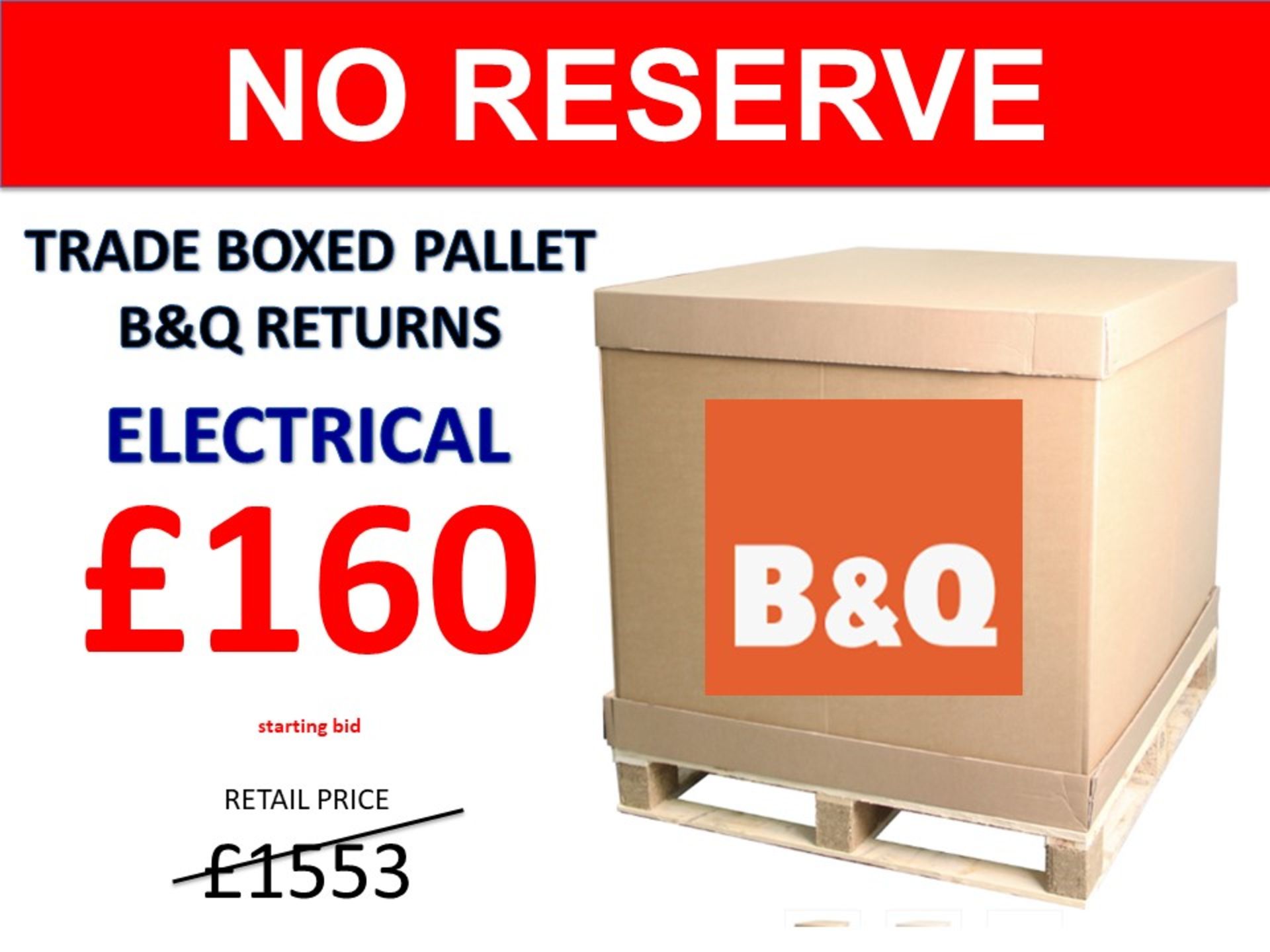 + VAT Grade U Trade Pallet Quantites Of B & Q Returns - Electrical - Retail Value £1553.86 ***No