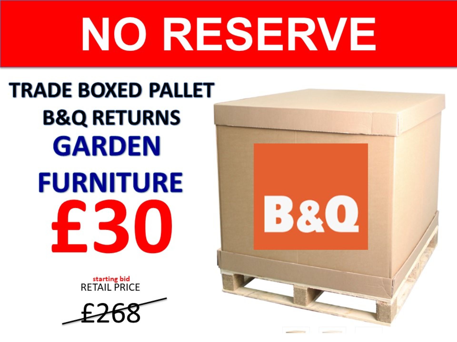 + VAT Grade U Trade Pallet Quantites Of B & Q Returns - Garden Furniture - Retail Value £268.96 ***