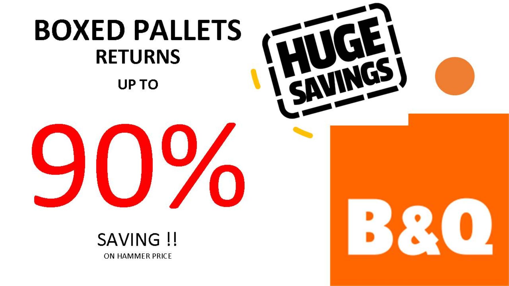 *NO RESERVE* Pallet Sale of B&Q Raw Returns - Starting Bids at 10% of Retail Value - Opportunity for Huge Savings