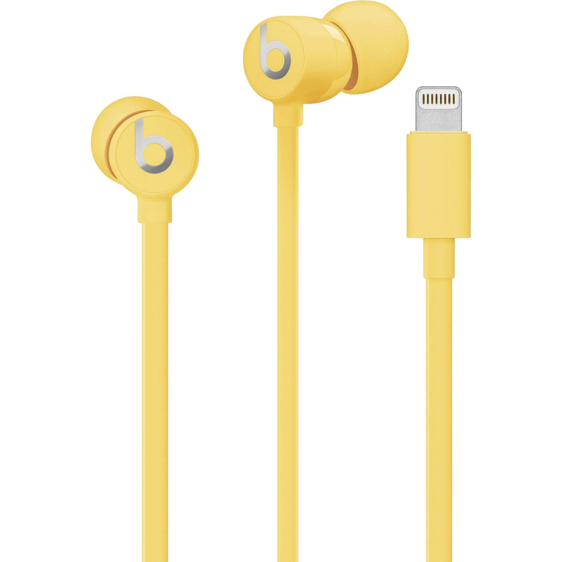 + VAT Brand New UrBeats 3 Earphones With Lightning Connector - Yellow - Ergonomic Design - High